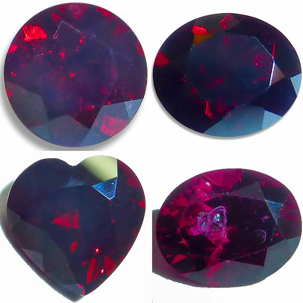 Natural Garnet Arizona Chrome Pyrope Round and Oval Faceted Gems Fine Cut AA+