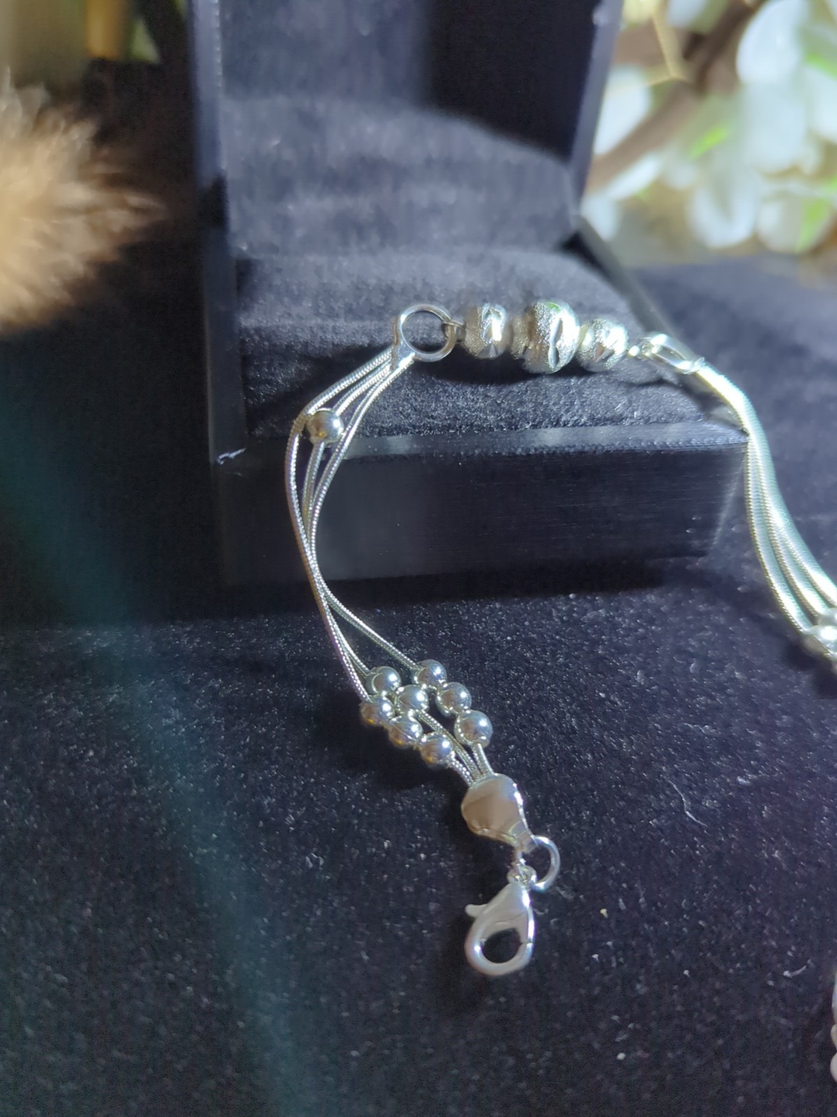 Sterling Silver 925 Adjustable 9-in Bracelet Handcrafted Carved And Created