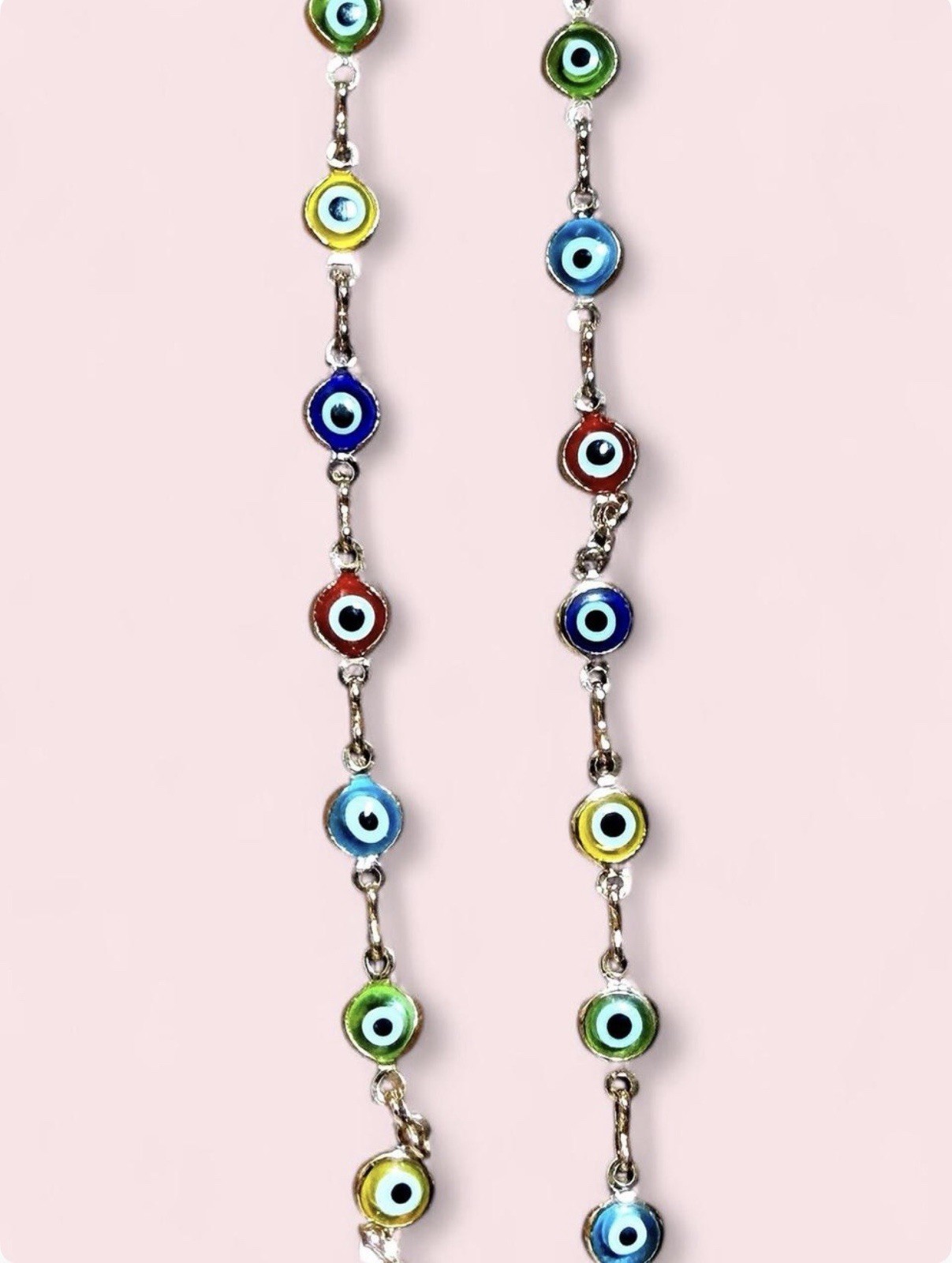 Multi-Color Evil Eye Link Necklace
