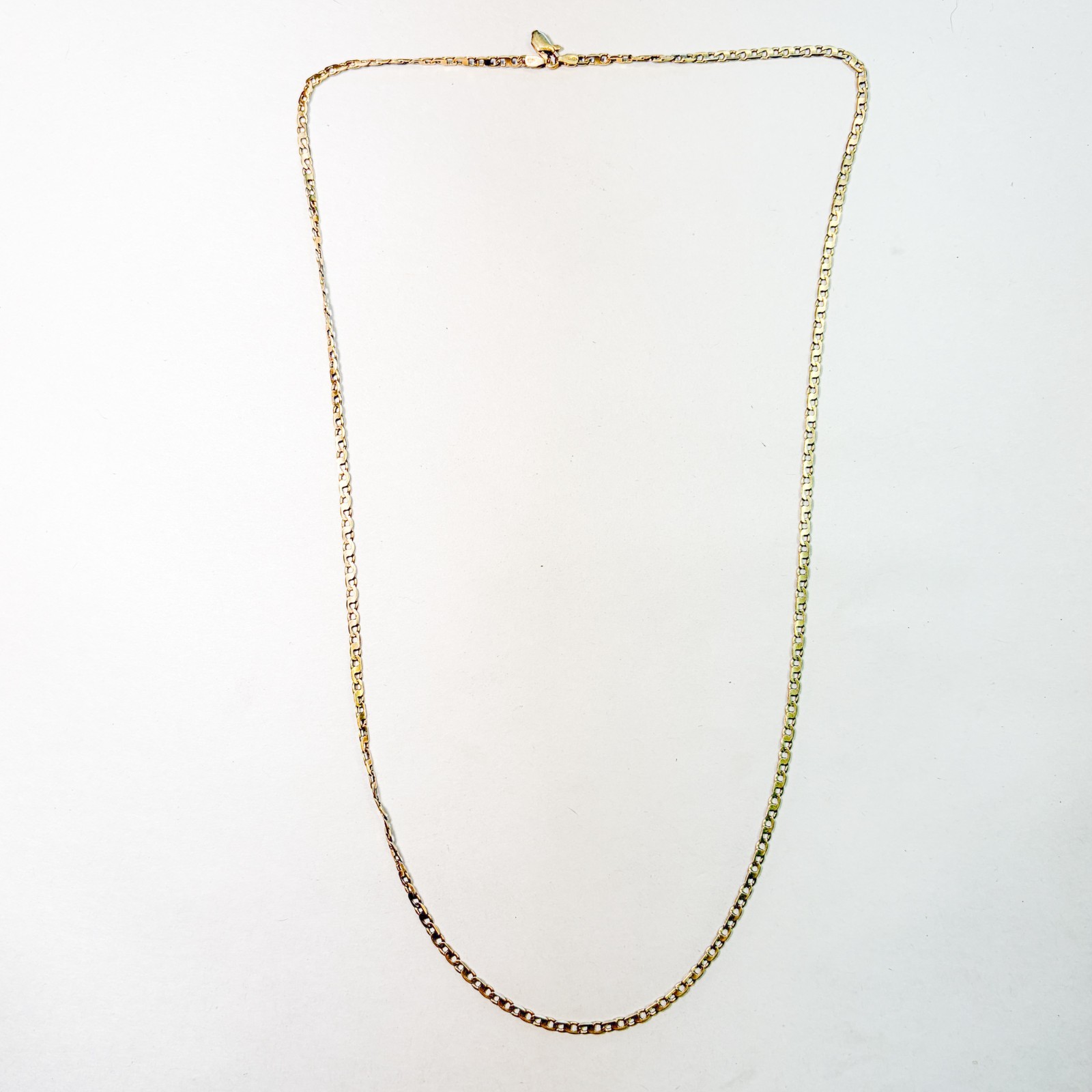 18K Yellow Gold Mariner Anchor Chain Necklace Solid Made in Italy 13.3g 25in 3mm