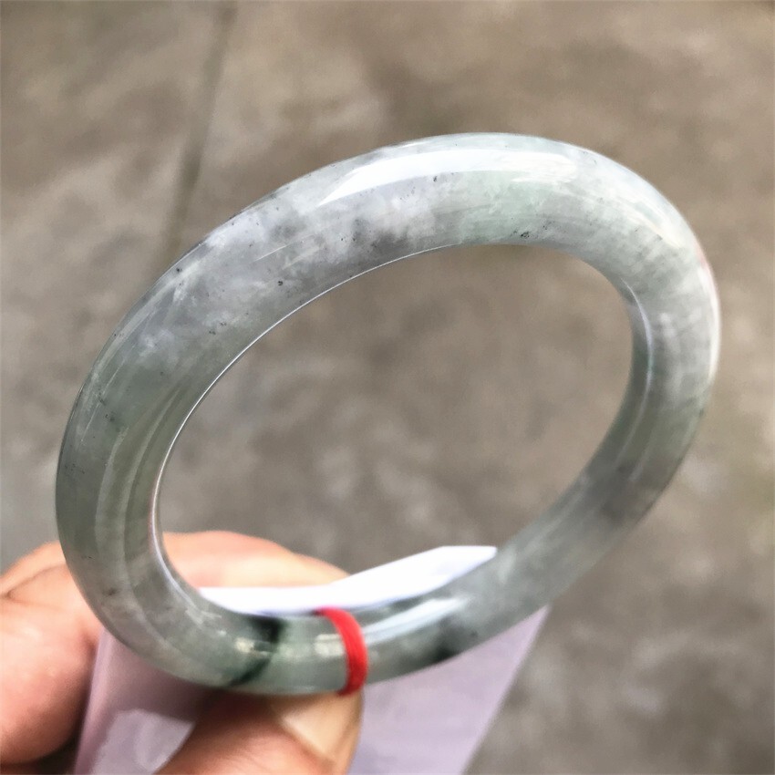 61mm Natural Green Myanmar Jadeite Jade Bracelet Bangle Emerald Jade Bracelet