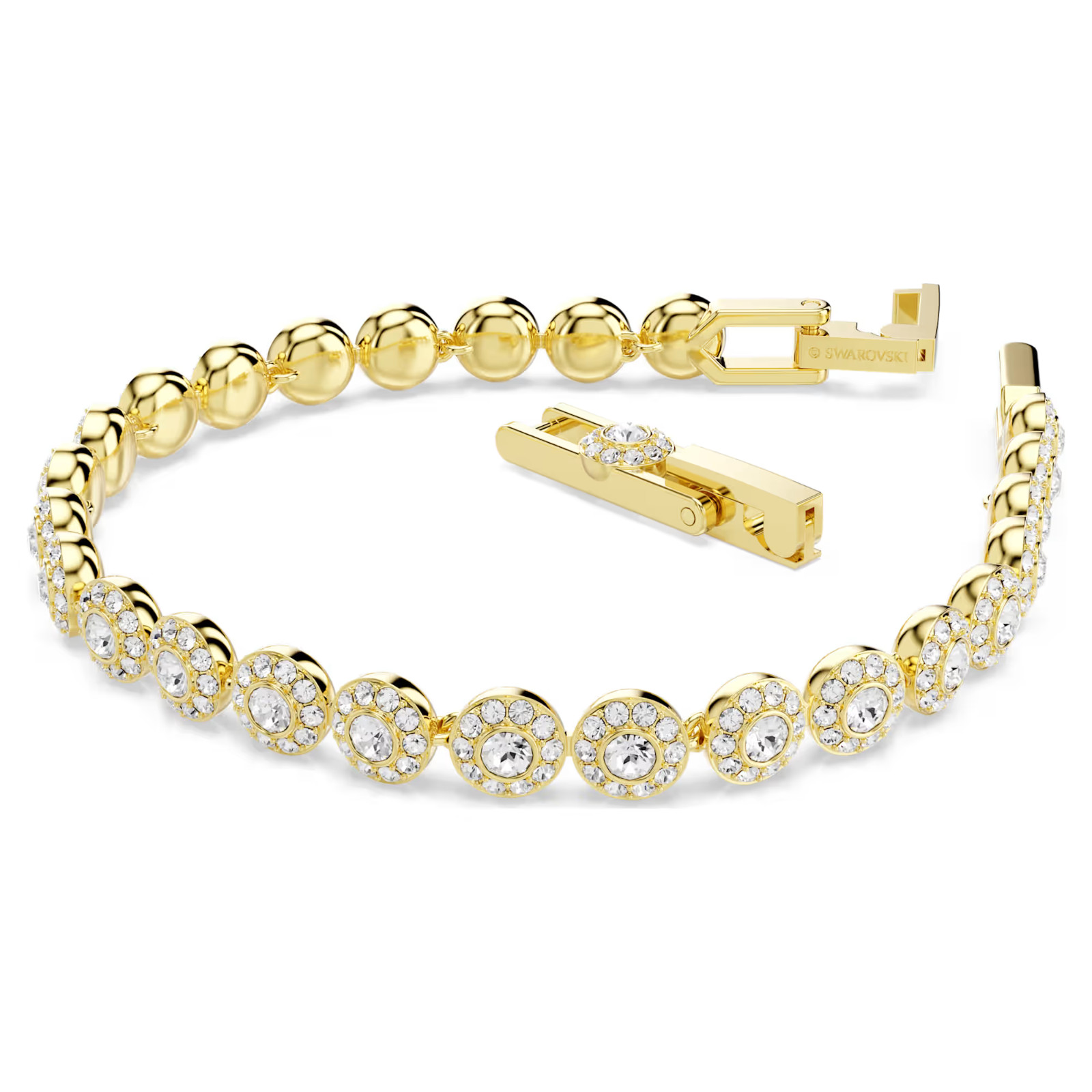 Swarovski Una Angelic Round Crystal Bracelet Gold – 5749386 *NEW IN GIFT BOX*