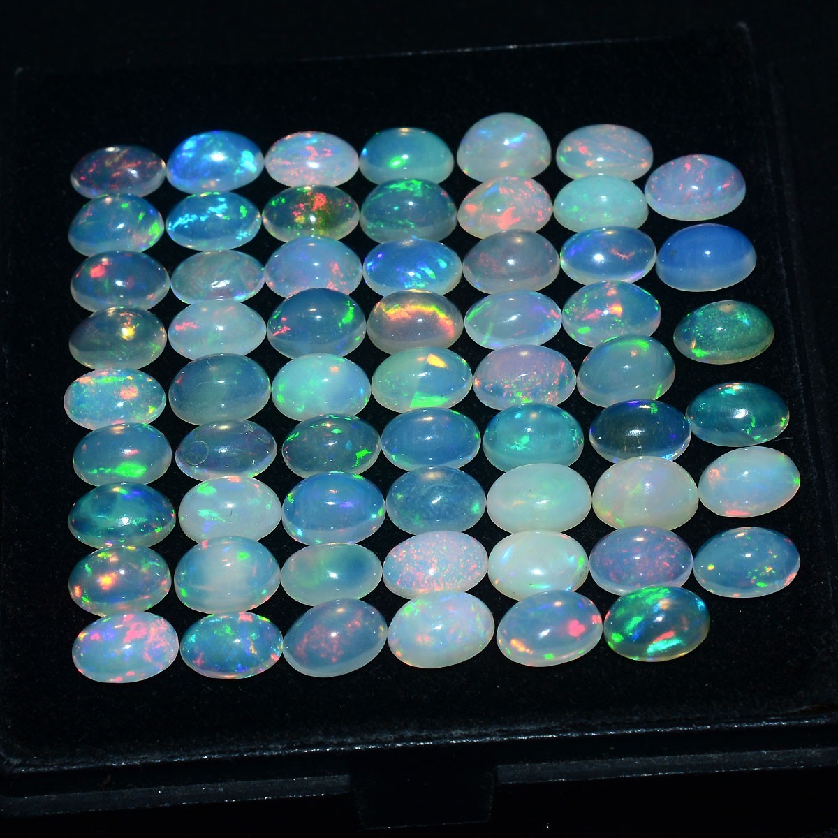 Set 15 Pcs Natural Opal Ethiopian Hi-Grade 7mmx5mm Flashy Colors Loose Gemstones