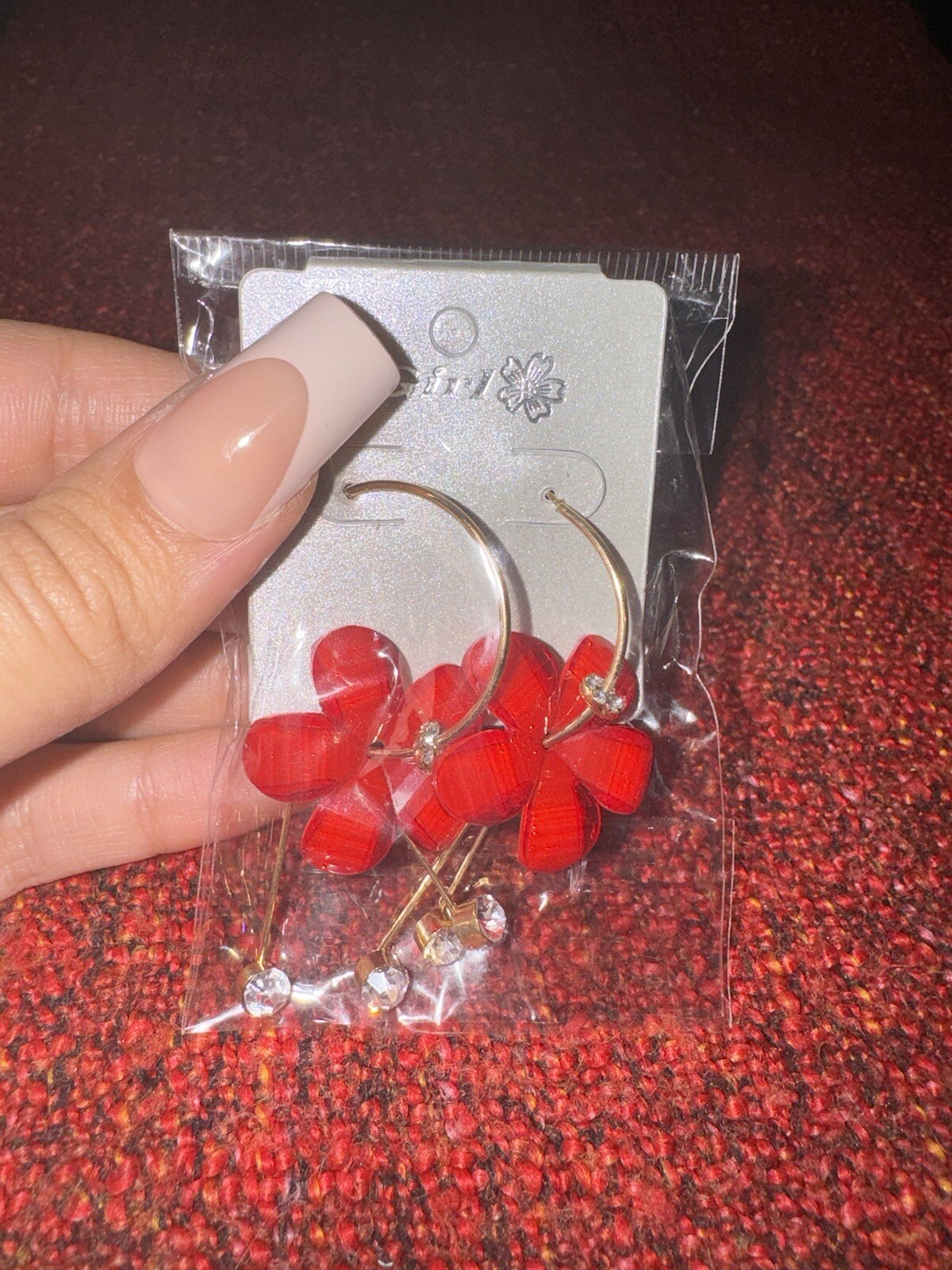 Floral earrings A Variety Of Colors Please Choose The Color Of Your Earrings