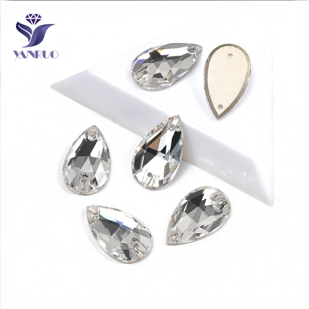 Crystal Clear Color Different Shape and Size Sew on Rhinestones DIY Sewing Beads