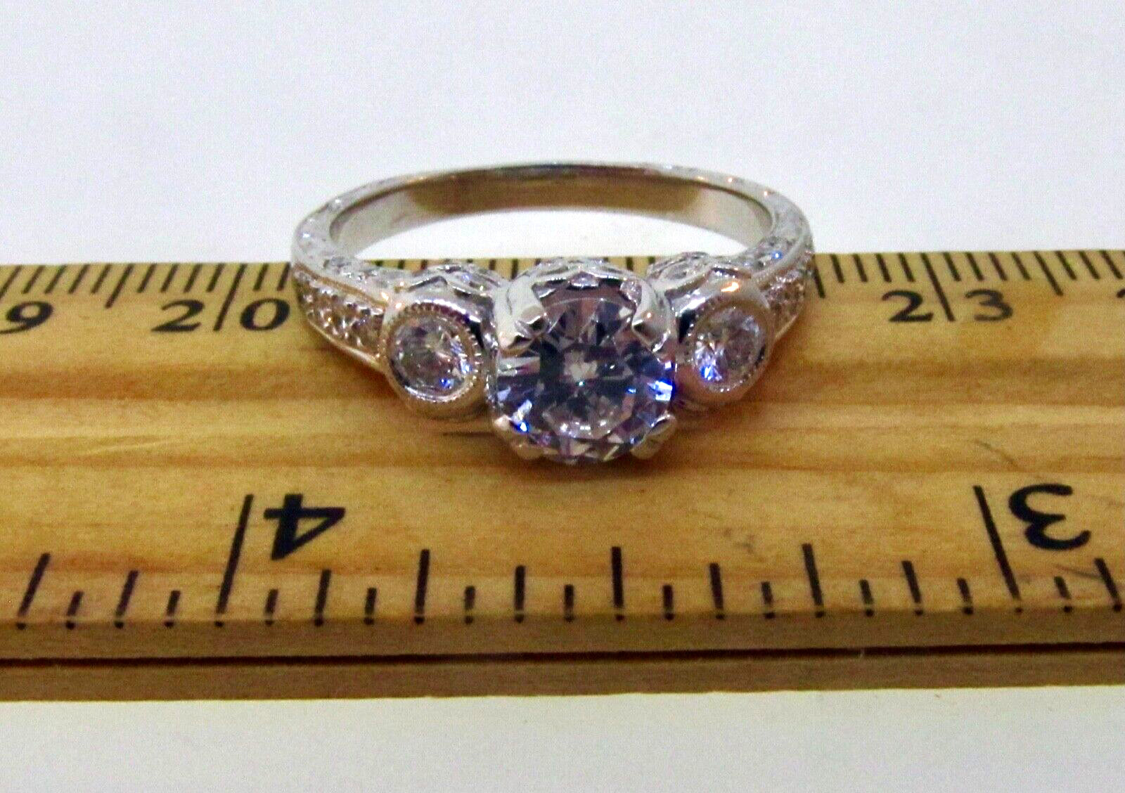 Art Deco Style Platinum Diamond Engagement Ring Setting *ONLY $990*