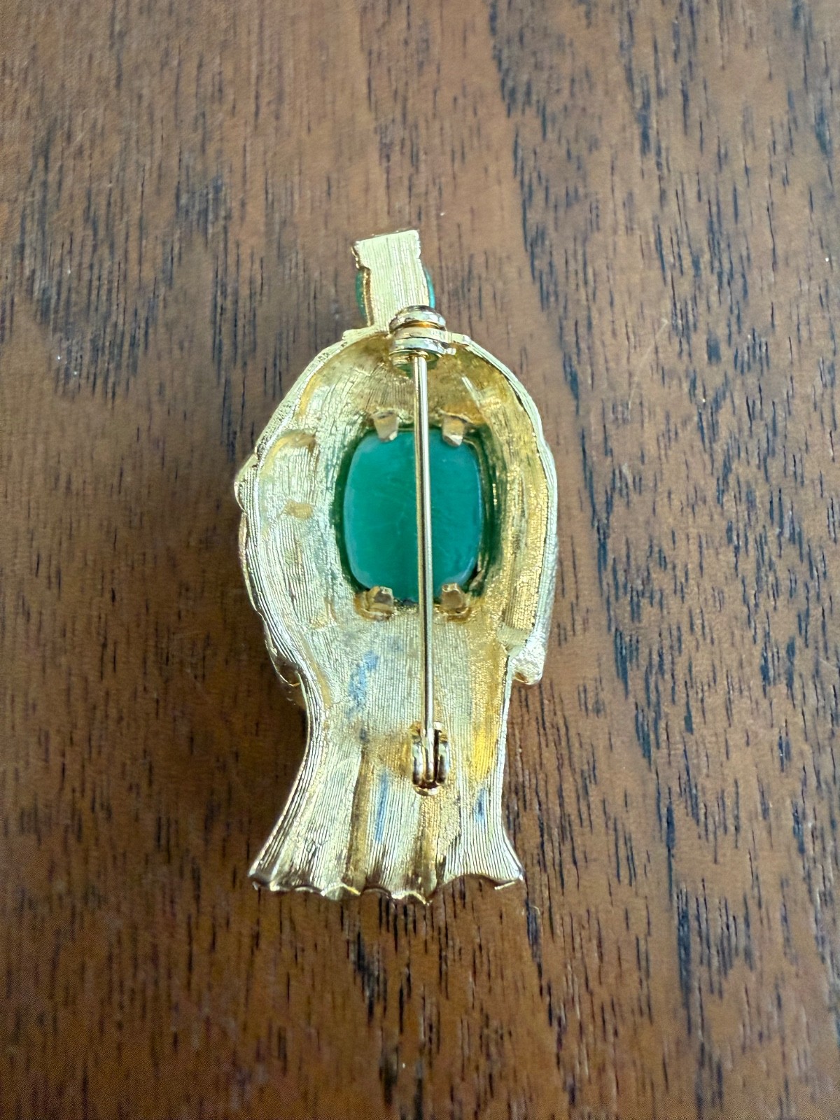 Vintage Hattie Carnegie Asian Holy Man / Emperor Peking Glass Figural Brooch