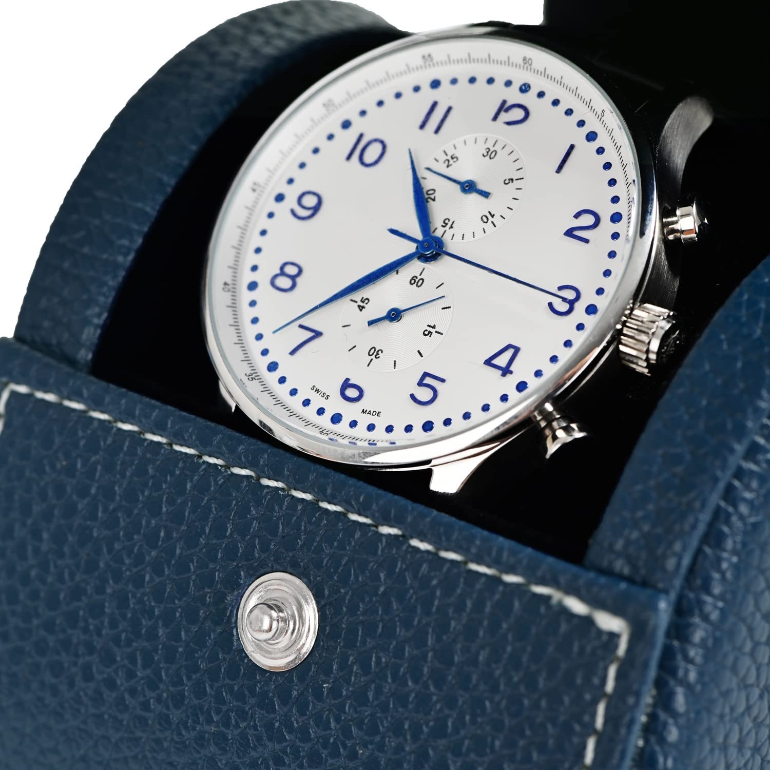 Luxury Leather Travel Watch Case – Portable Jewelry Organizer for Men & Women –