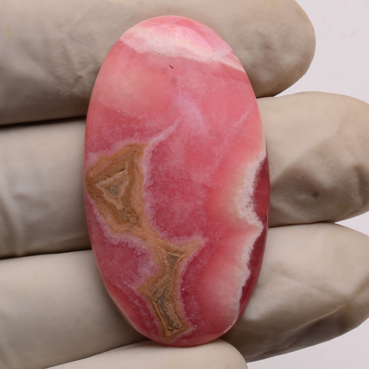 50.00 Cts Natural Desginer Rhodochrosite 42mmx24mm Oval Cabochon Loose Gemstone
