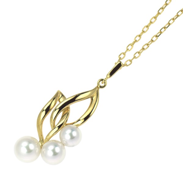 Mikimoto K18YG Akoya Pearl Pendant Necklace Diameter Approx. 4.8-5.8 mm – Auth f