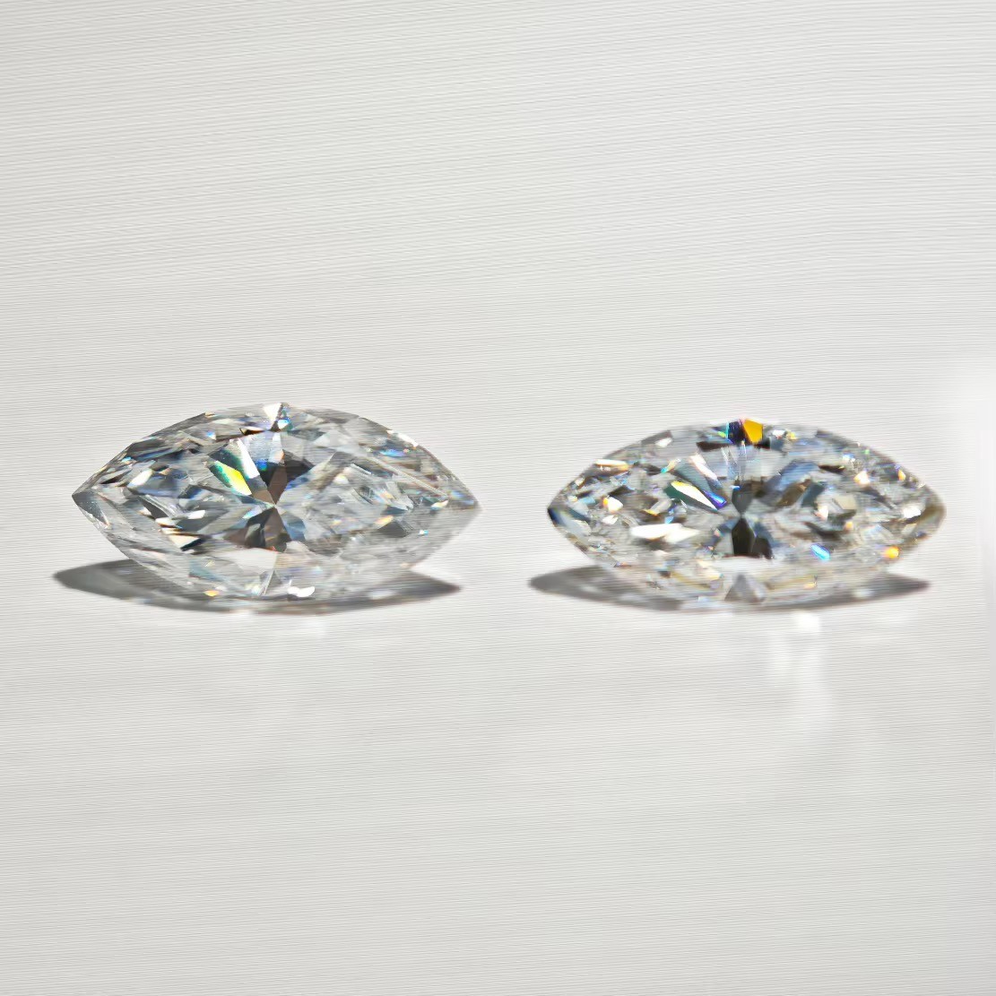 2/3ct Marquise Cut Moissanite Loose Stone VVS1 Excellent Cut with Certificate