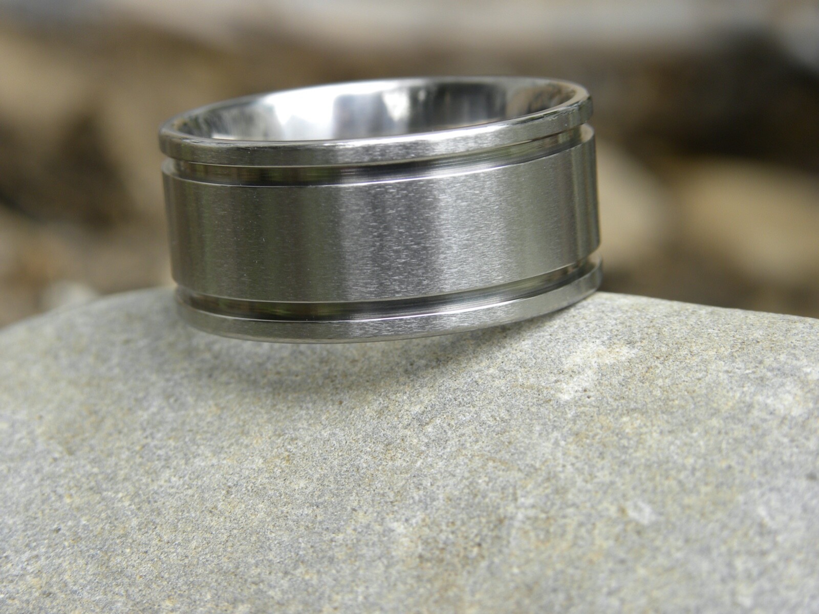 12mm Wide Solid Titanium Ring, Men’s Jewelry, Wedding, Anniversary Band