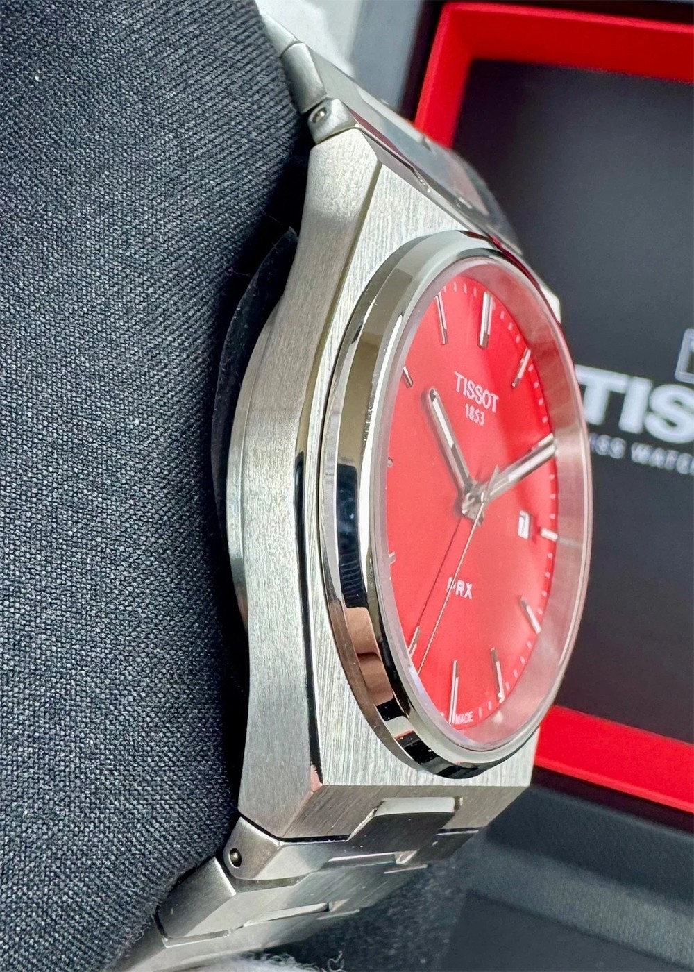 Tissot PRX T137.410.11.421.00 Men’s 40mm Red Dial Stainless Steel Watch