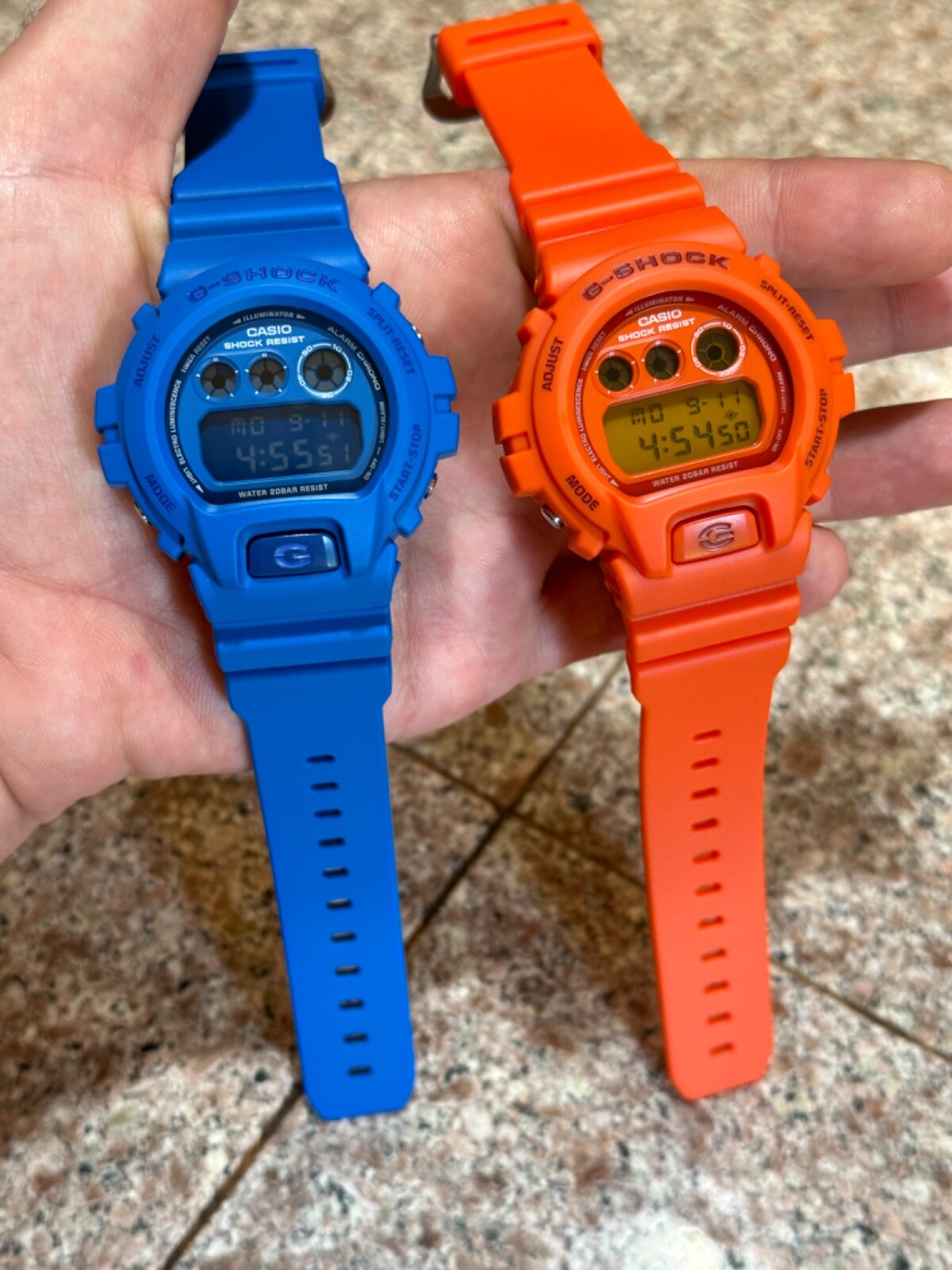 Casio G-Shock DW-6900MM-2 + DW6900MM-4 Combo SET Matte Blue & Orange dw-6900 WOW