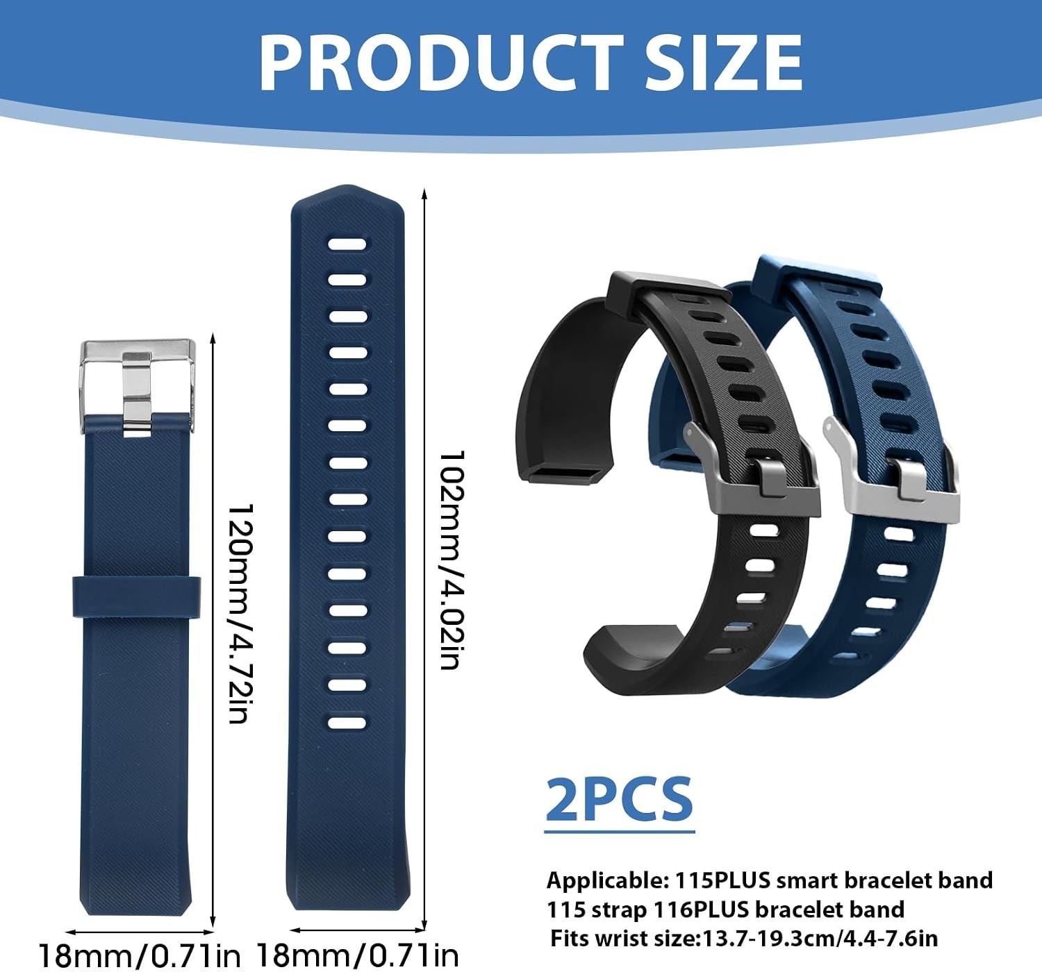 Watch Bands Compatible with ID115 Plus HR Fitness Tracker, Replacement Veryfi…