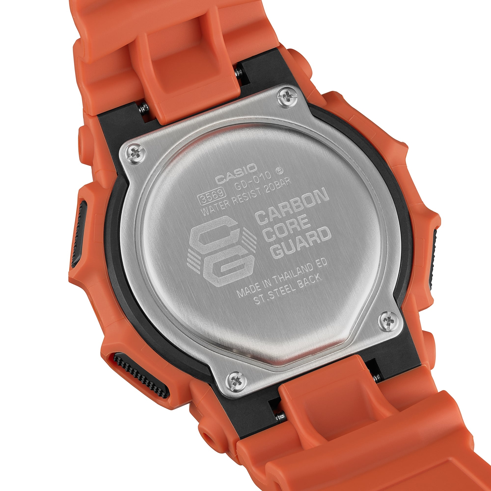CASIO G-SHOCK GD-010-4JF Big Case 10 Year Battery Digital Watch Orange 51.9mm