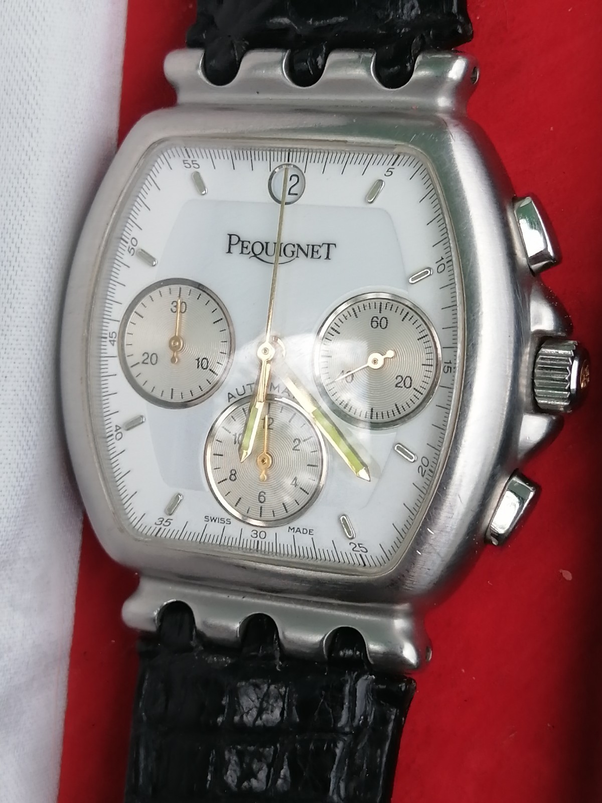 SERVICED Vintage Pequignet Chrono 37 Jewels ETA 2894-2 Swiss Automatic Men Watch