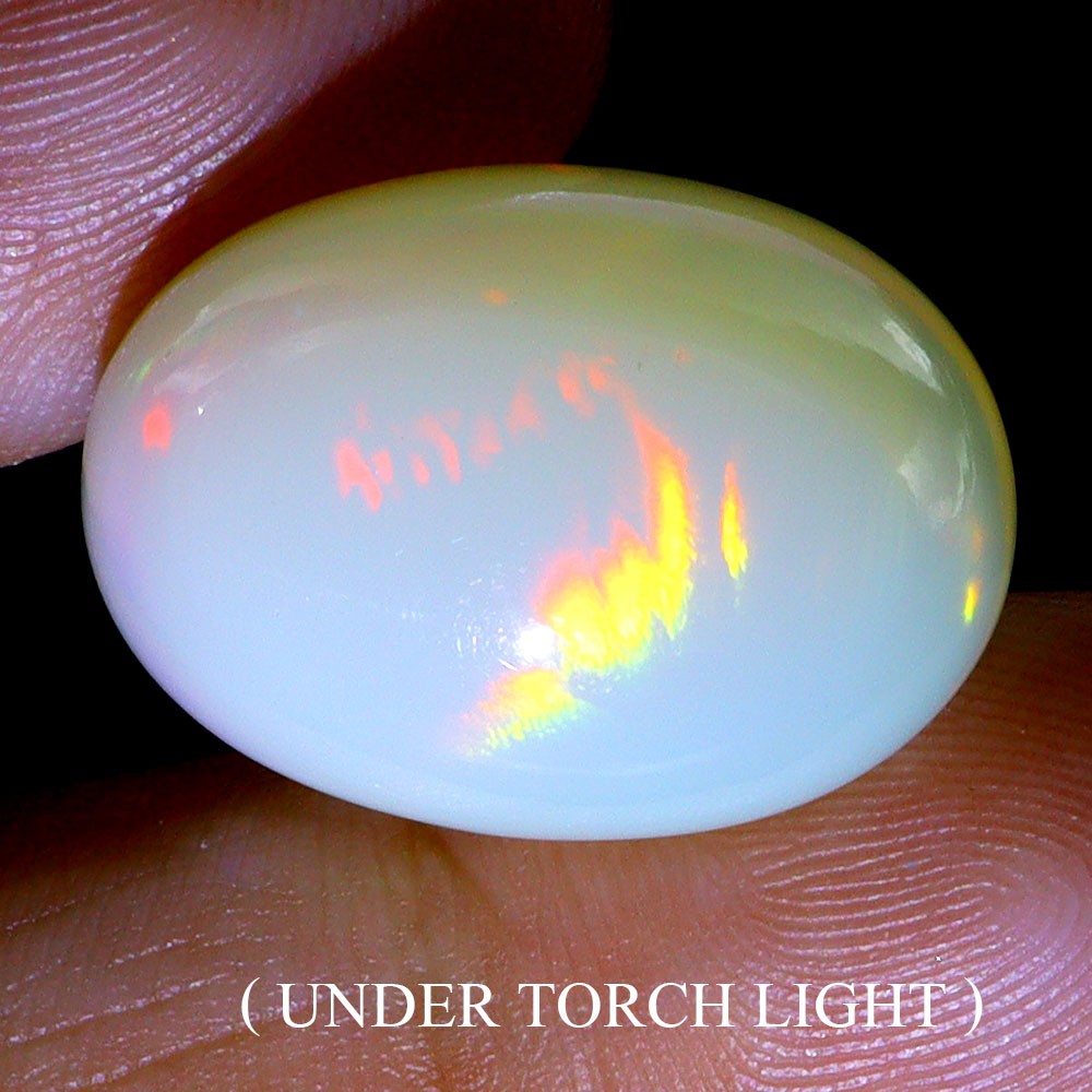 Oval AAA Floral Flash Play Of Color Crystal Fire Opal 16.25ct 20x15mm Gemstone