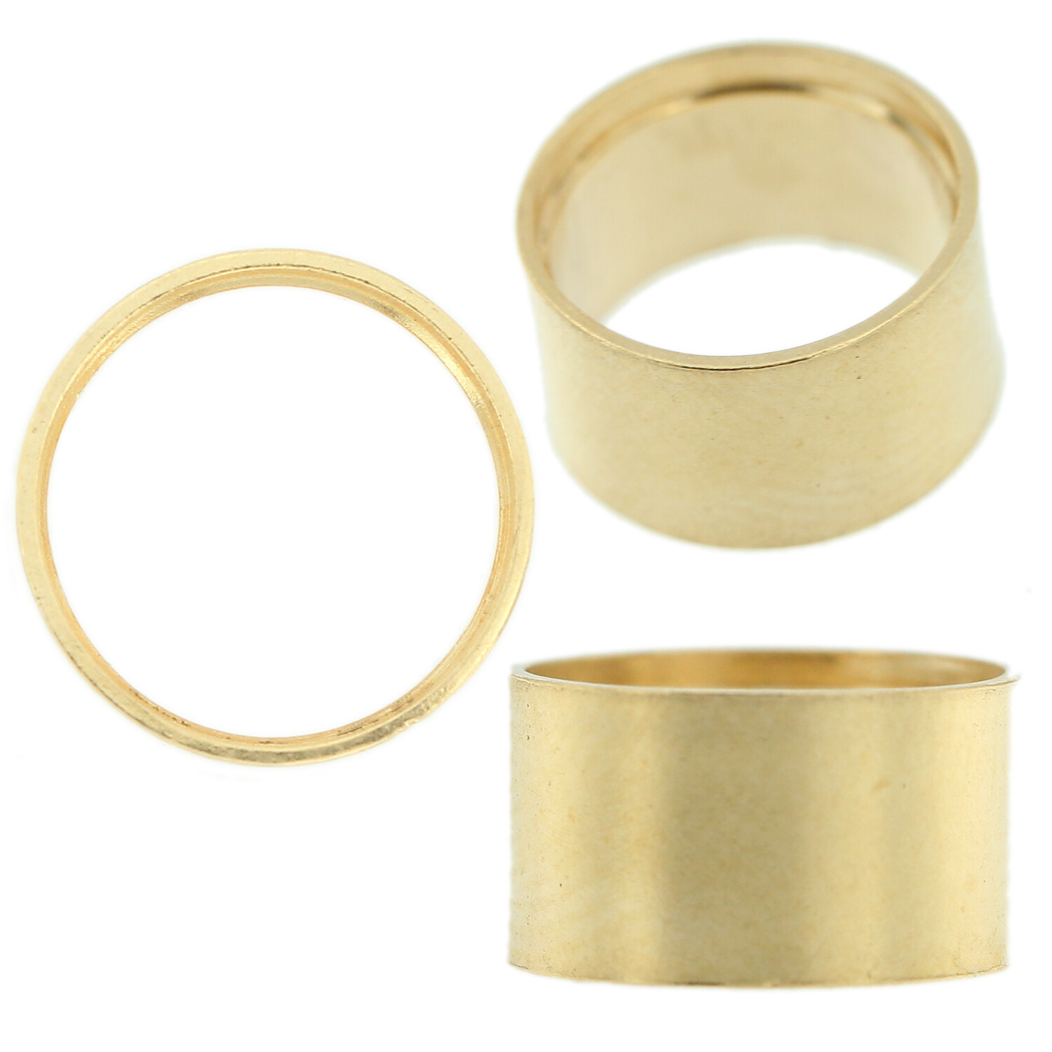 14K Yellow Gold Round Tall Tube Bezel Head Setting Mounting 0.03ct – 3.50ct USA