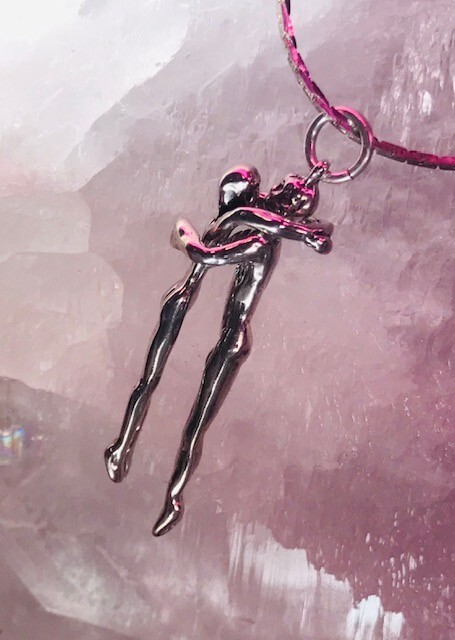 925 Hanging Bodies Male and Female Pendant Hanging Around Together by JKL 170