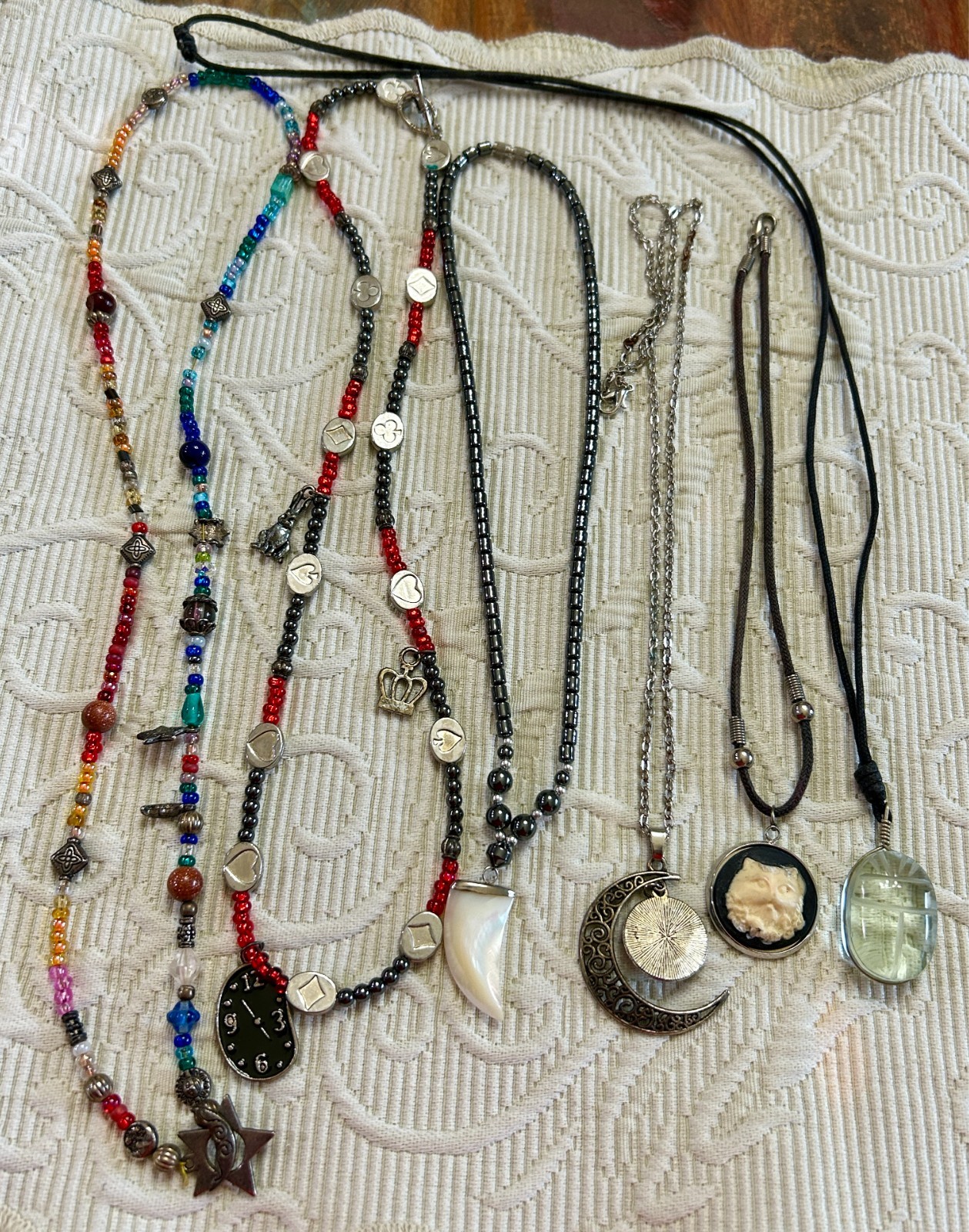 6 Necklaces, Wolf, Cat Scabbard and More
