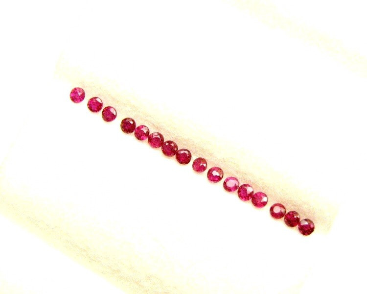 Round Regular cut Pigeon Blood Ruby 2.29 Cts Tol, 75 Pcs Lot 1.6 MM Calibrated