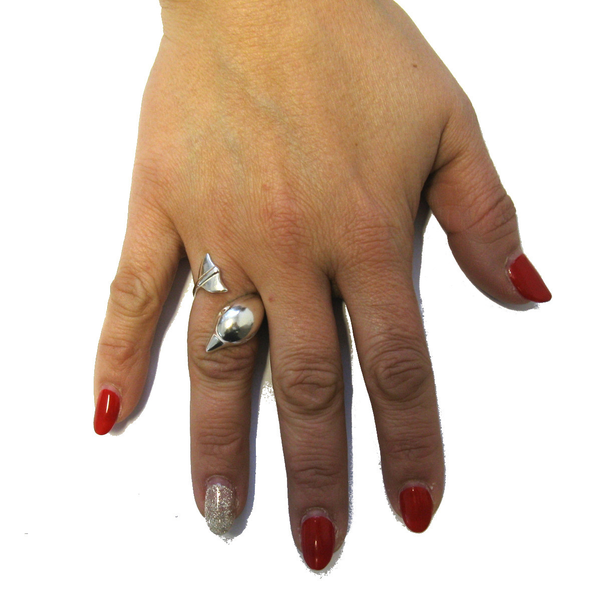 Extravagant Sterling Silver Ring Solid 925 Dolphin Perfect Quality Handmade