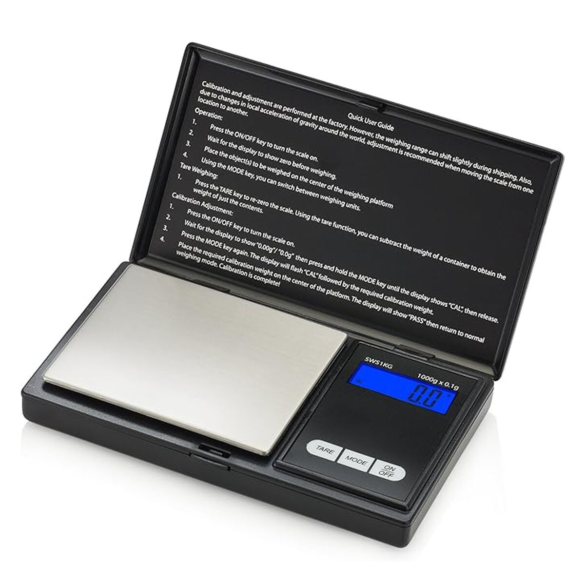 Smart Weigh Digital Pocket Gram Scale 1000g x 0.1g Digital Gram Scale Small