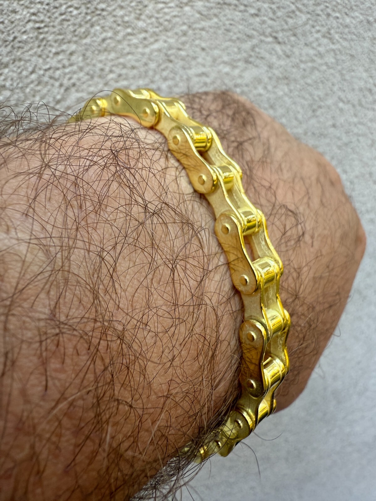 Bicycle Link Bracelet Real 14k Gold Vermeil 925 Silver Handmade 9mm Bike Chain