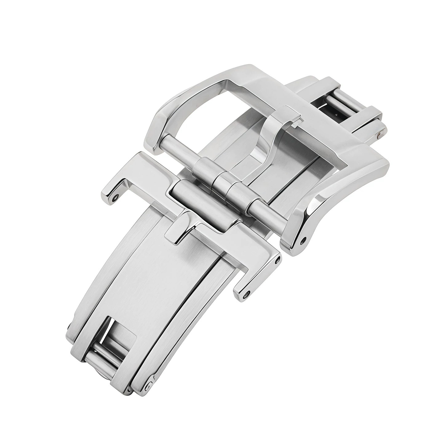 16 18 20mm Watch Buckle Spring Deployant Clasp Steel Plate Fit For Cartier Omega
