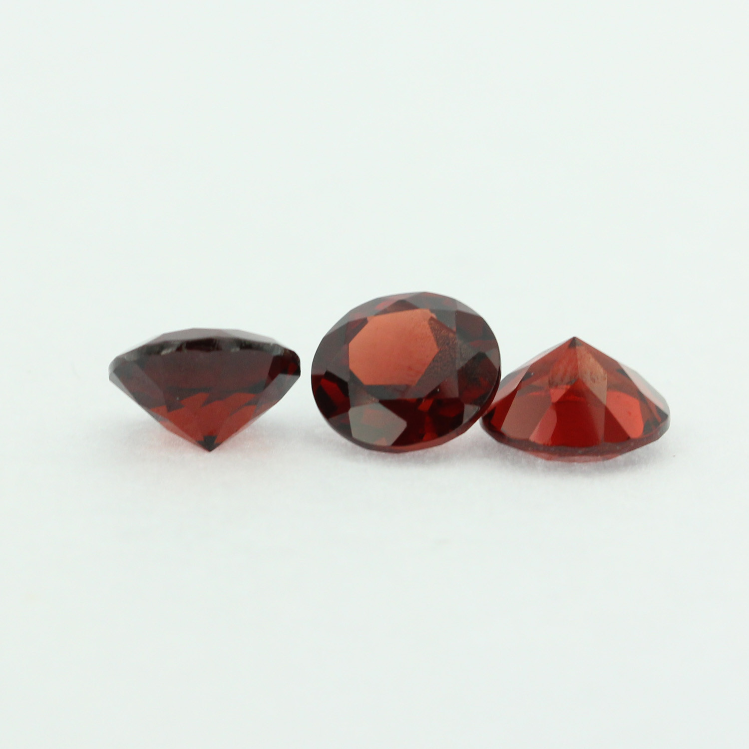 Loose Round Cut Genuine Natural Garnet Stone Single Almandine Red Birthstone