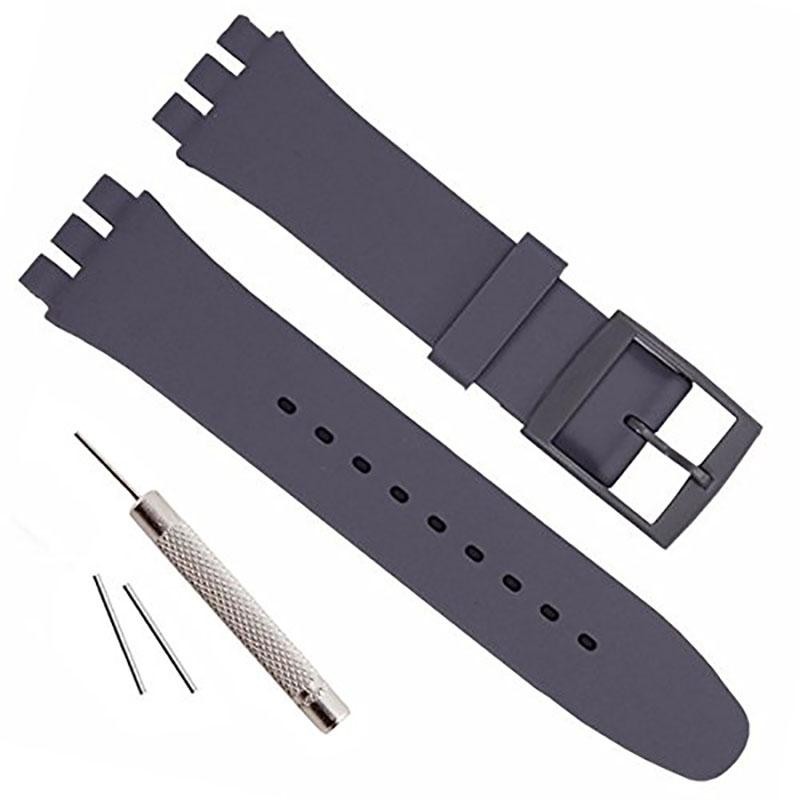 Jelly Silicone Watch Strap for Swatch 16mm 17mm 19mm 20mm Waterproof Band