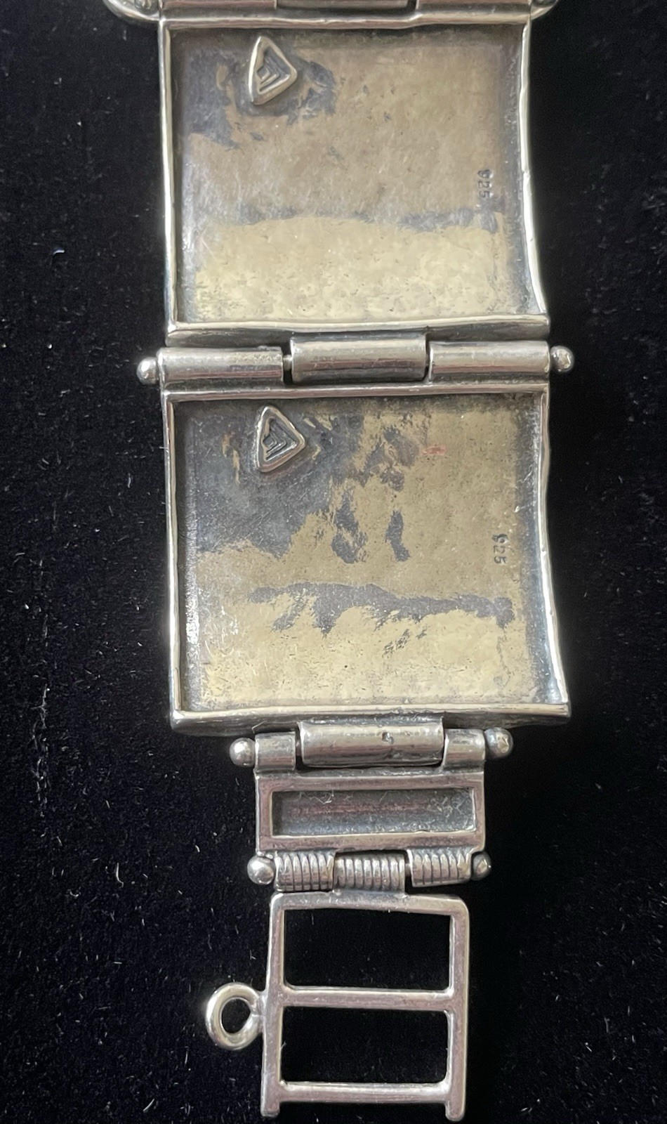 Silpada Sterling Silver Hammered Square Link Watch T1372 Retired New Battery!