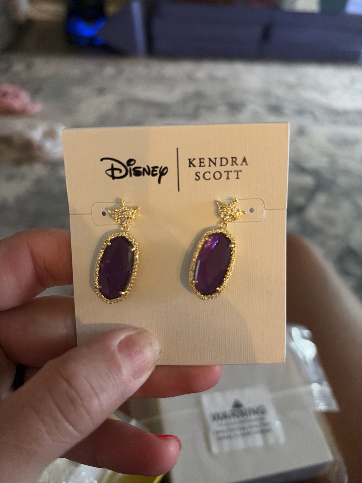 Kendra Scott Disney Dana Earrings in Mauve Mother-of-Pearl