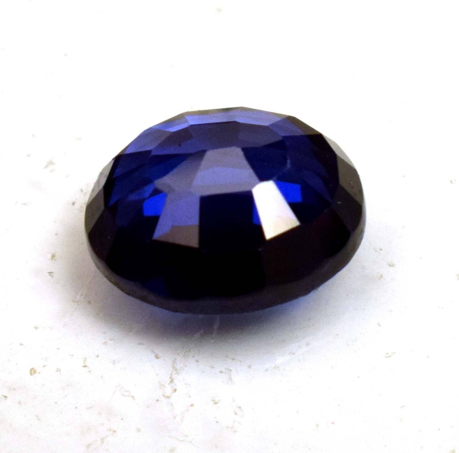 Lab Grown Blue Color Sapphire 4.70 Ct Certified Loose Gemstone For Ring Use