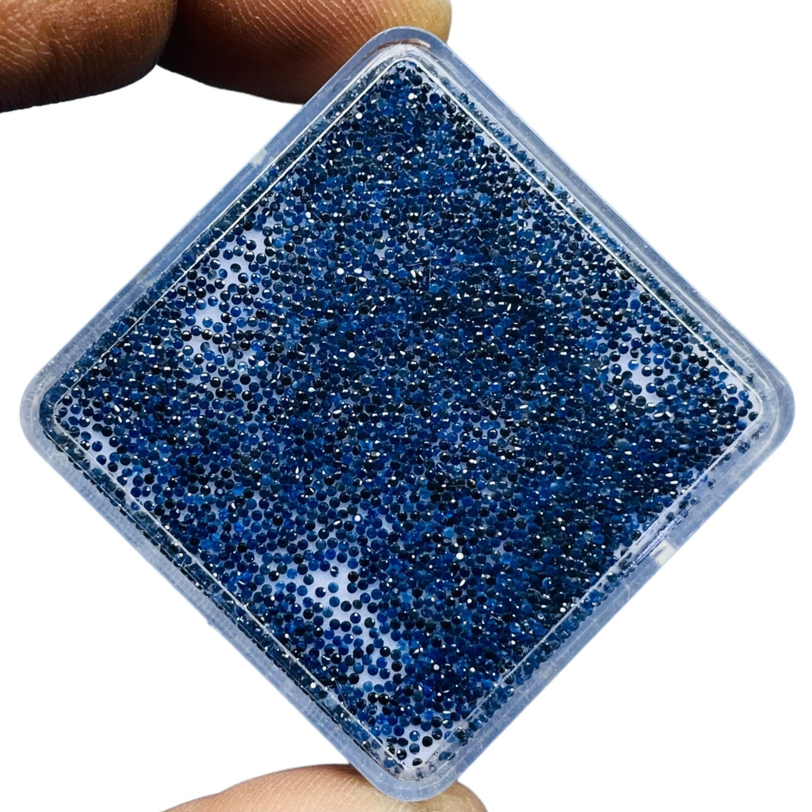 100 Pcs Natural Blue Sapphire 0.8mm Round Diamond Cut Loose Gemstones Sri Lanka