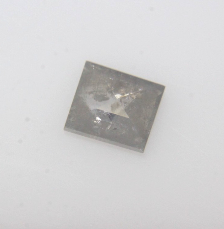 0.64Ct Natural Square Shape Gray White Color Roes Cut Diamond 5.54×5.30×1.83 MM