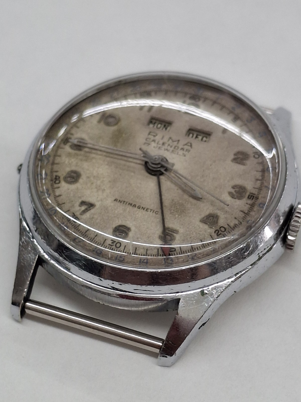 Vintage Rima- Triple Calendar Early Valjoux 90 Movement Watch Working condition