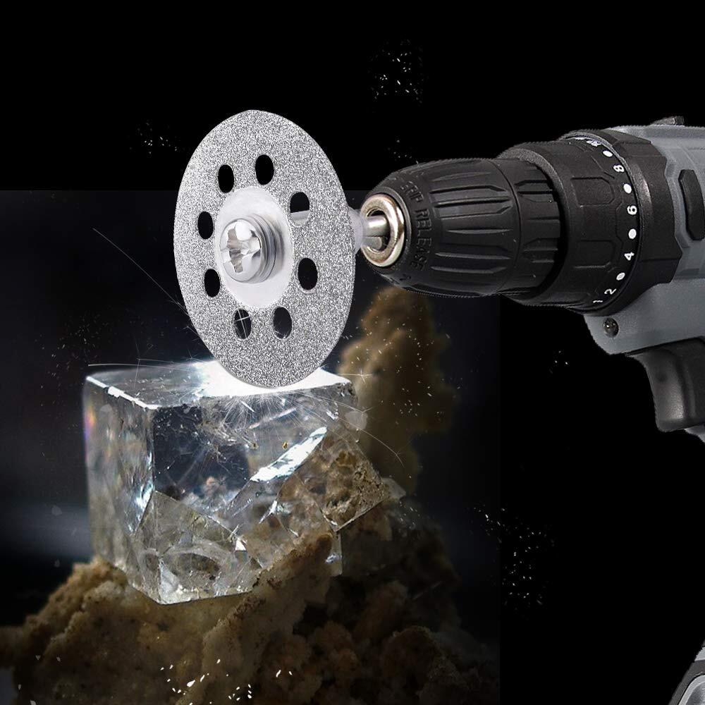 20mm Diamond Cutting Wheel with 3mm Mandrel – for Dremel Rotary Tools Attachment