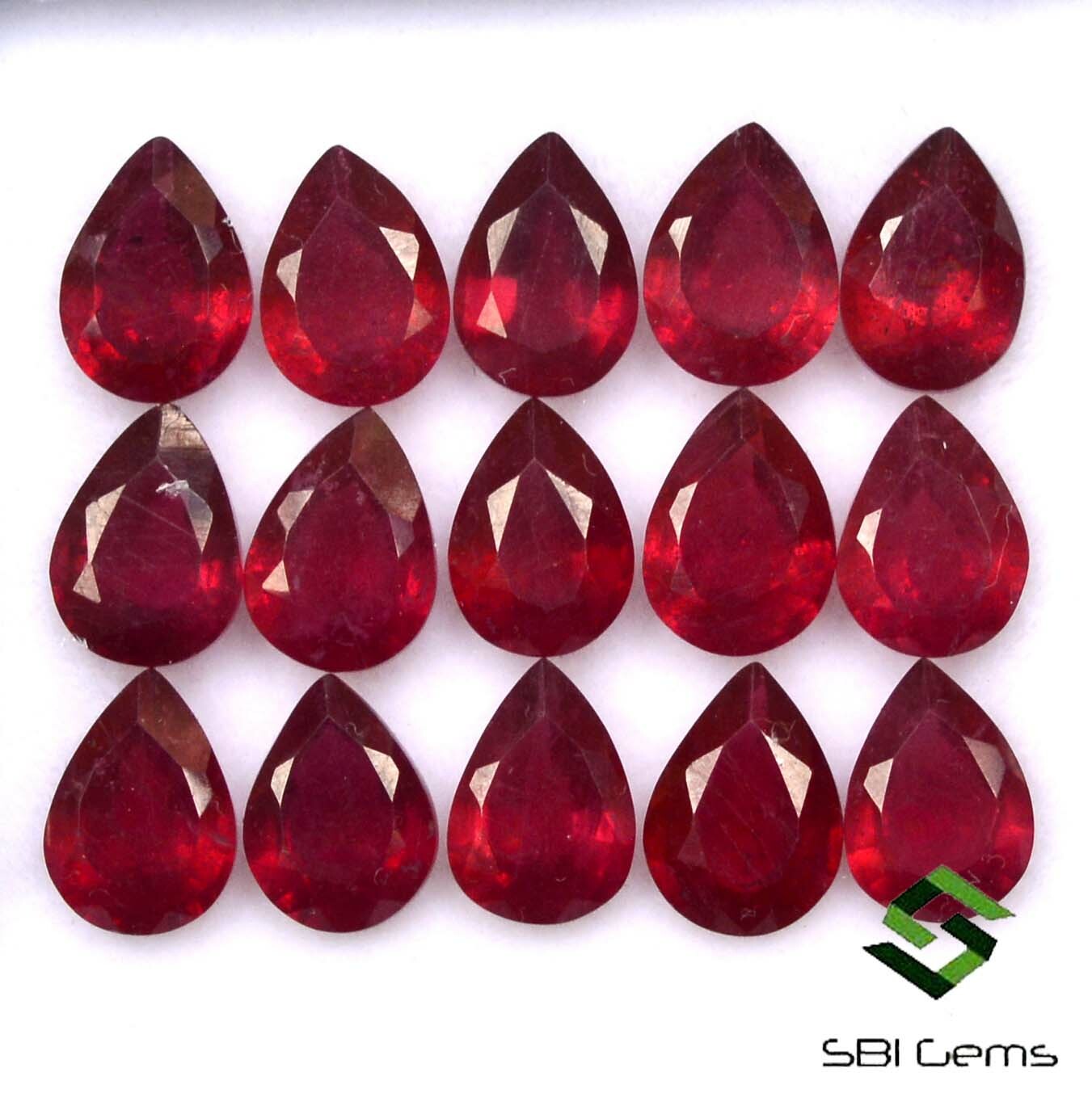 13.45 Cts Natural Ruby Pear Cut 7×5 mm Lot 15 Pcs Calibrated Loose Gemstones GF