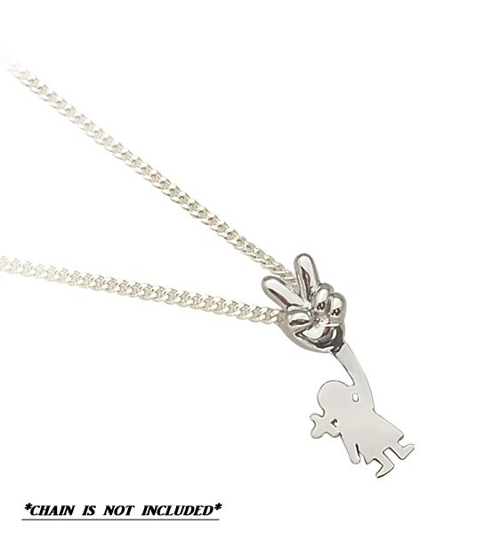 Victory Girl Pendant White Gold Plated Sterling Silver Charm – No Chain
