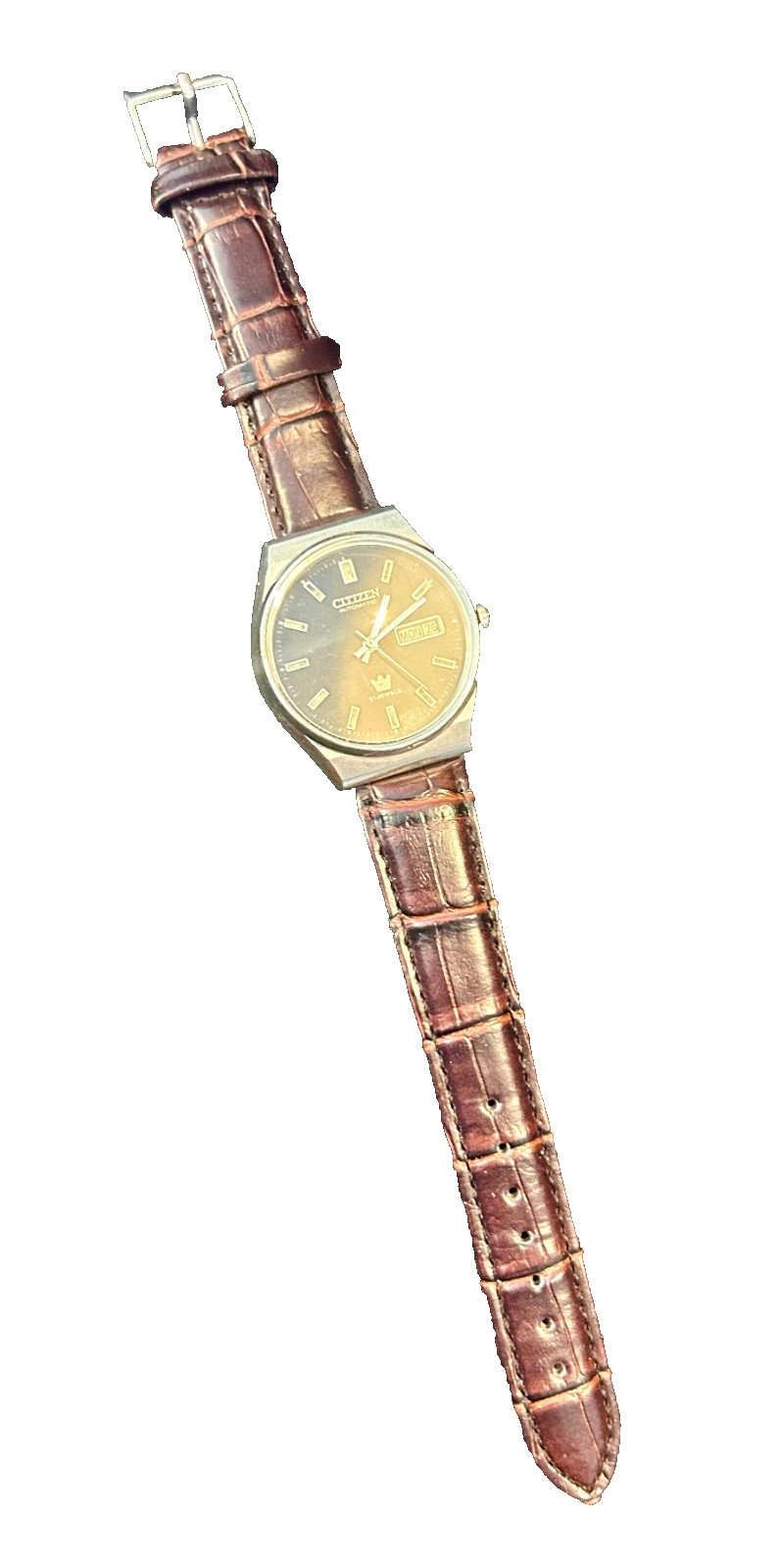 Distinguished Citizens Men’s Wristwatch – – Automatic 21J, Nice Leather Band