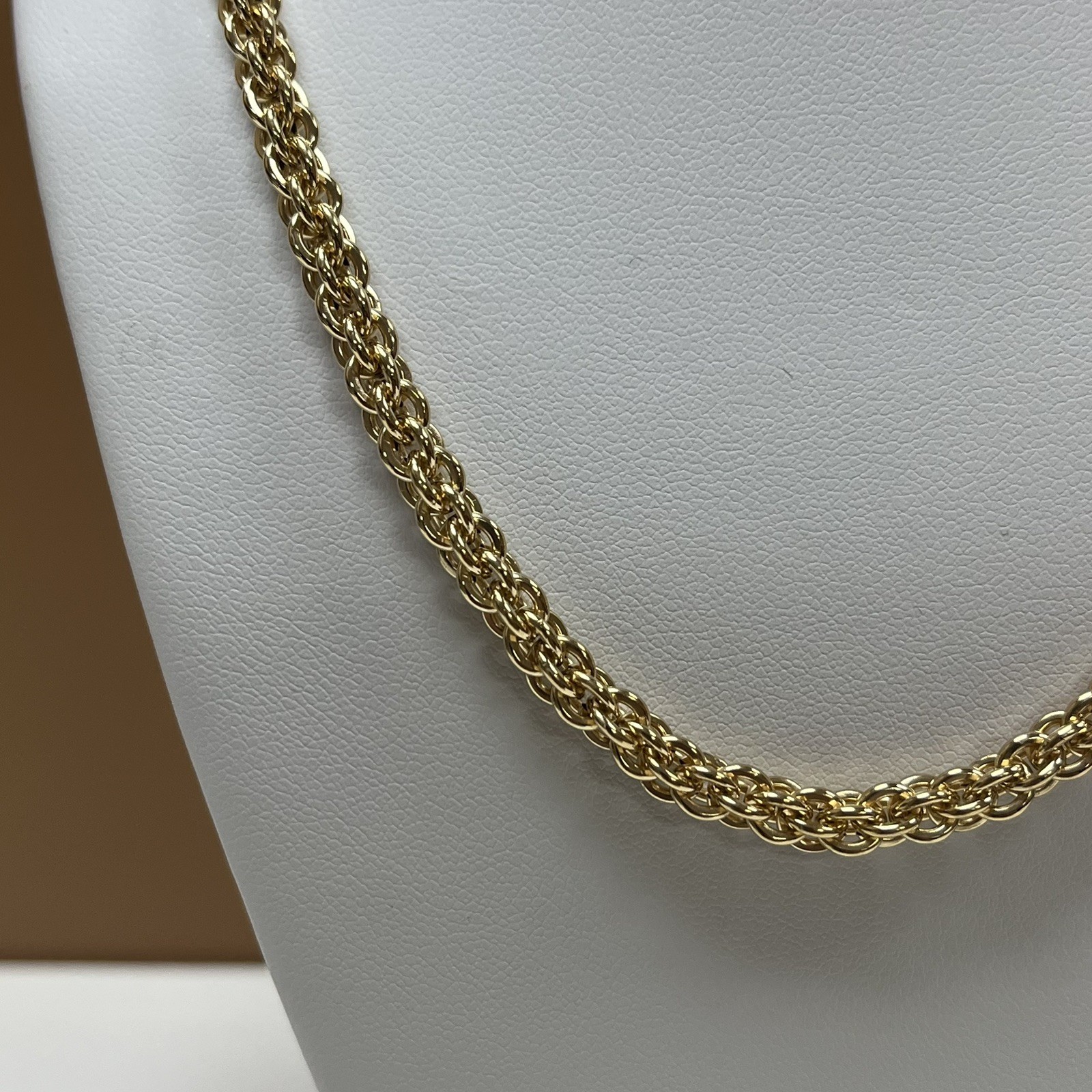 UnoAerre 18k 750 Yellow Gold Ladies 18″ Fancy Link 4.9mm Link Chain Necklace
