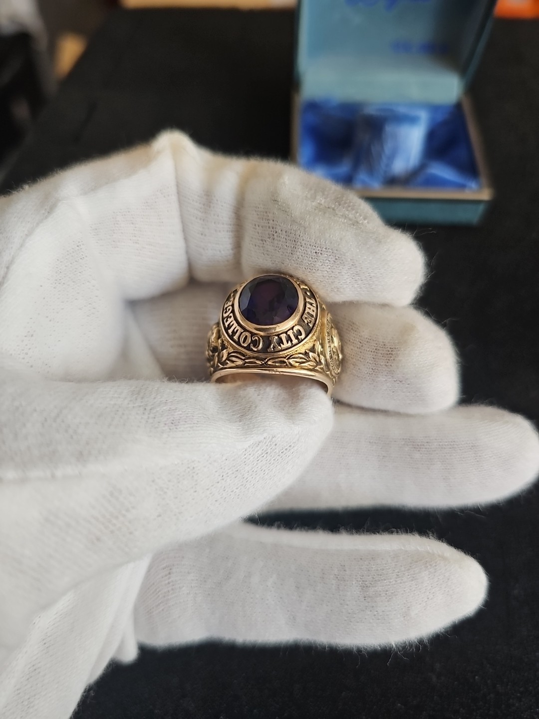 Vintage 1958 Balfour 10K Yellow Gold The City College New York Ring 23.4 Grams