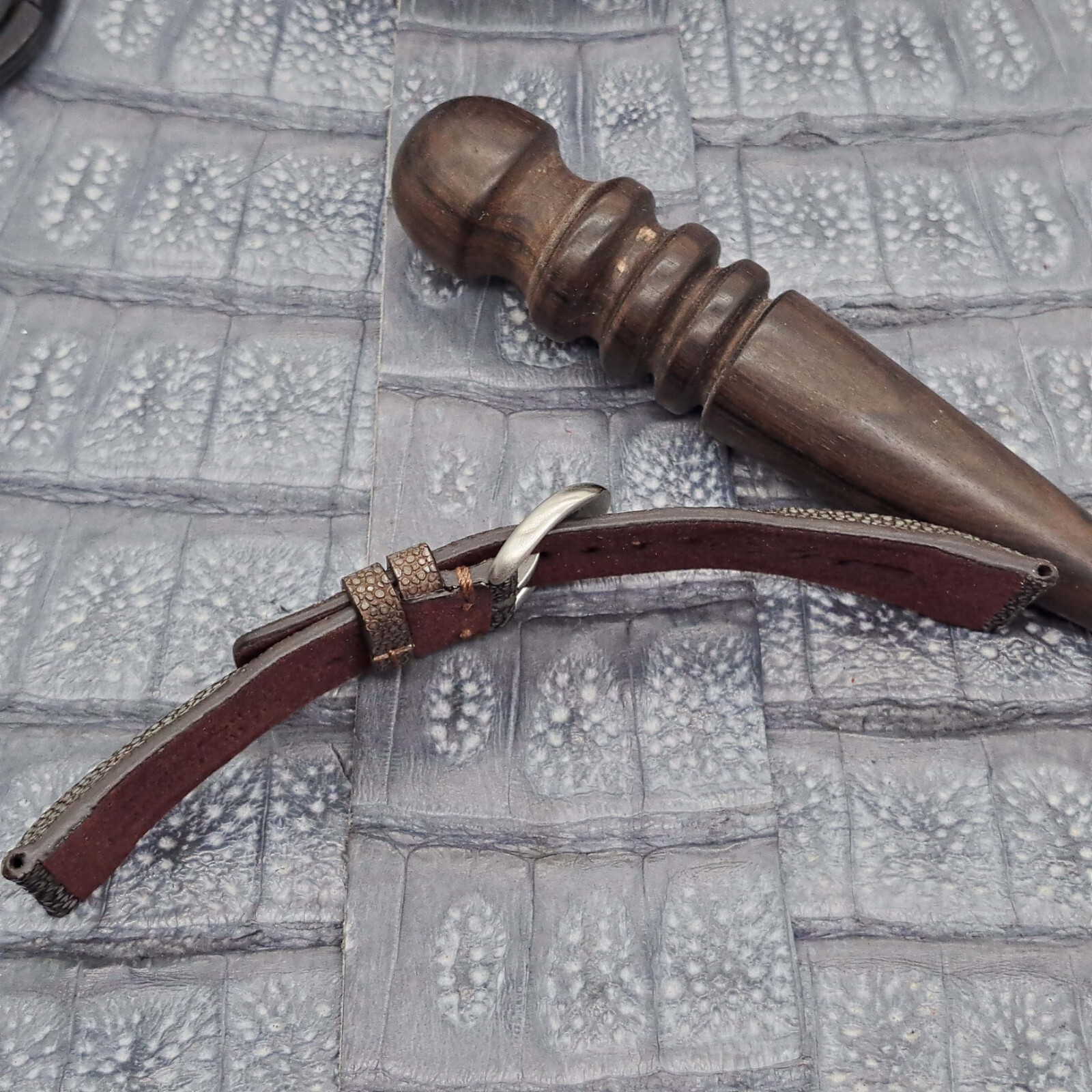 28mm/24mm Stingray Leather Watch Band Bespoke Exotic Leather Minimalist Design