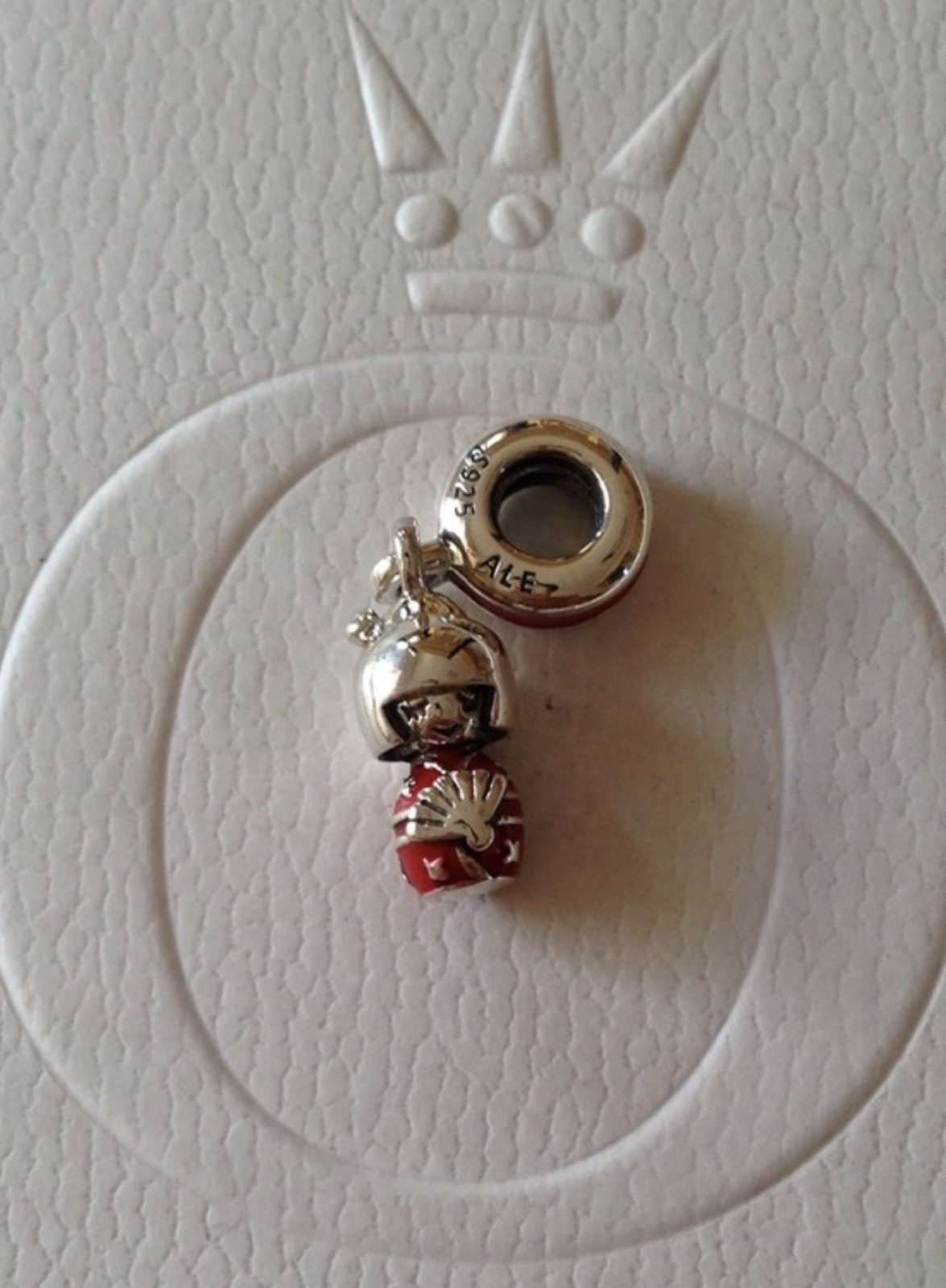 NEW GENUINE 925 Sterling Silver Pandora Japanese Doll Dangle Charm 791368EN09