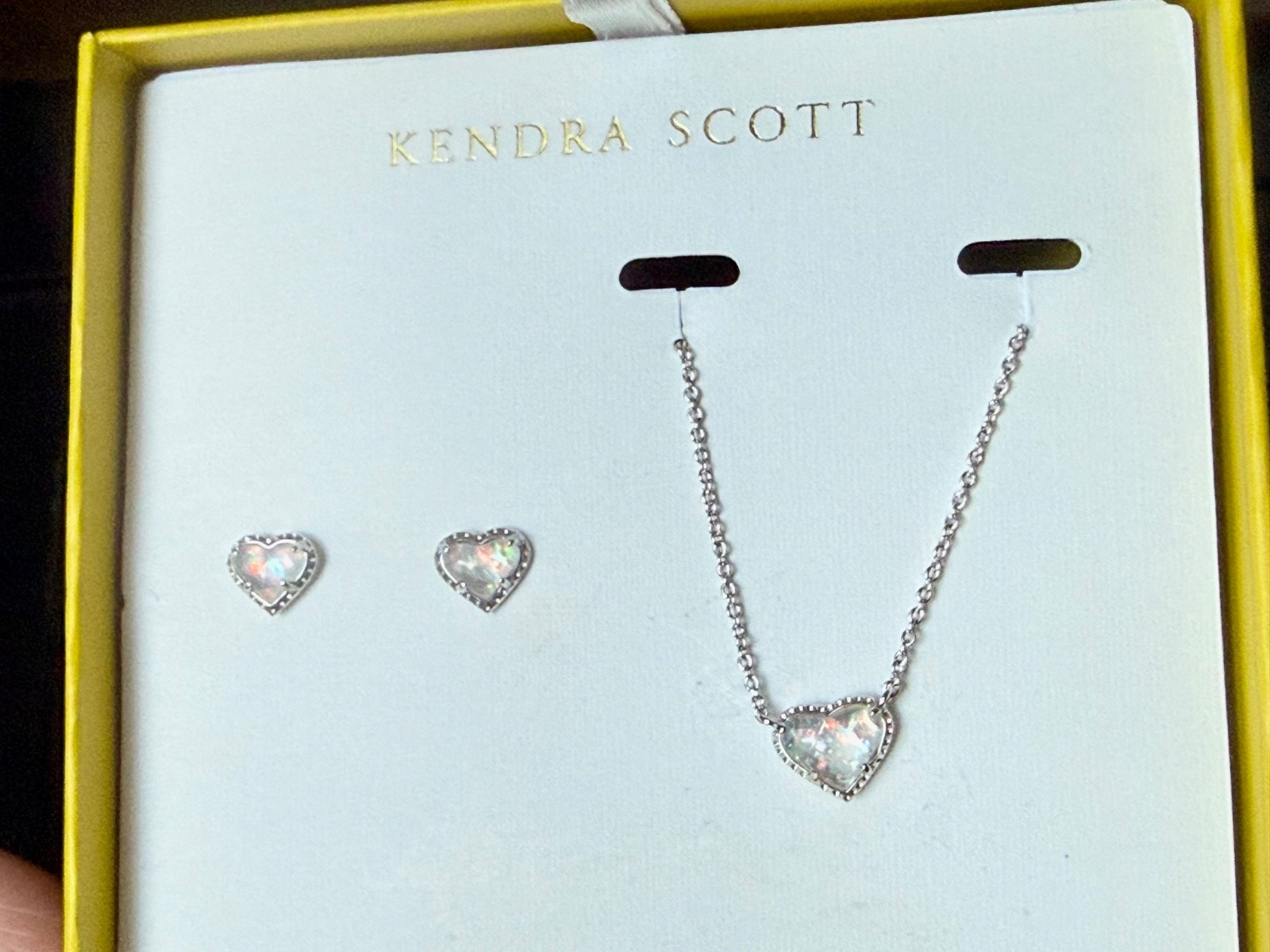 Kendra Scott Anna Heart Necklace and Earrings Set
