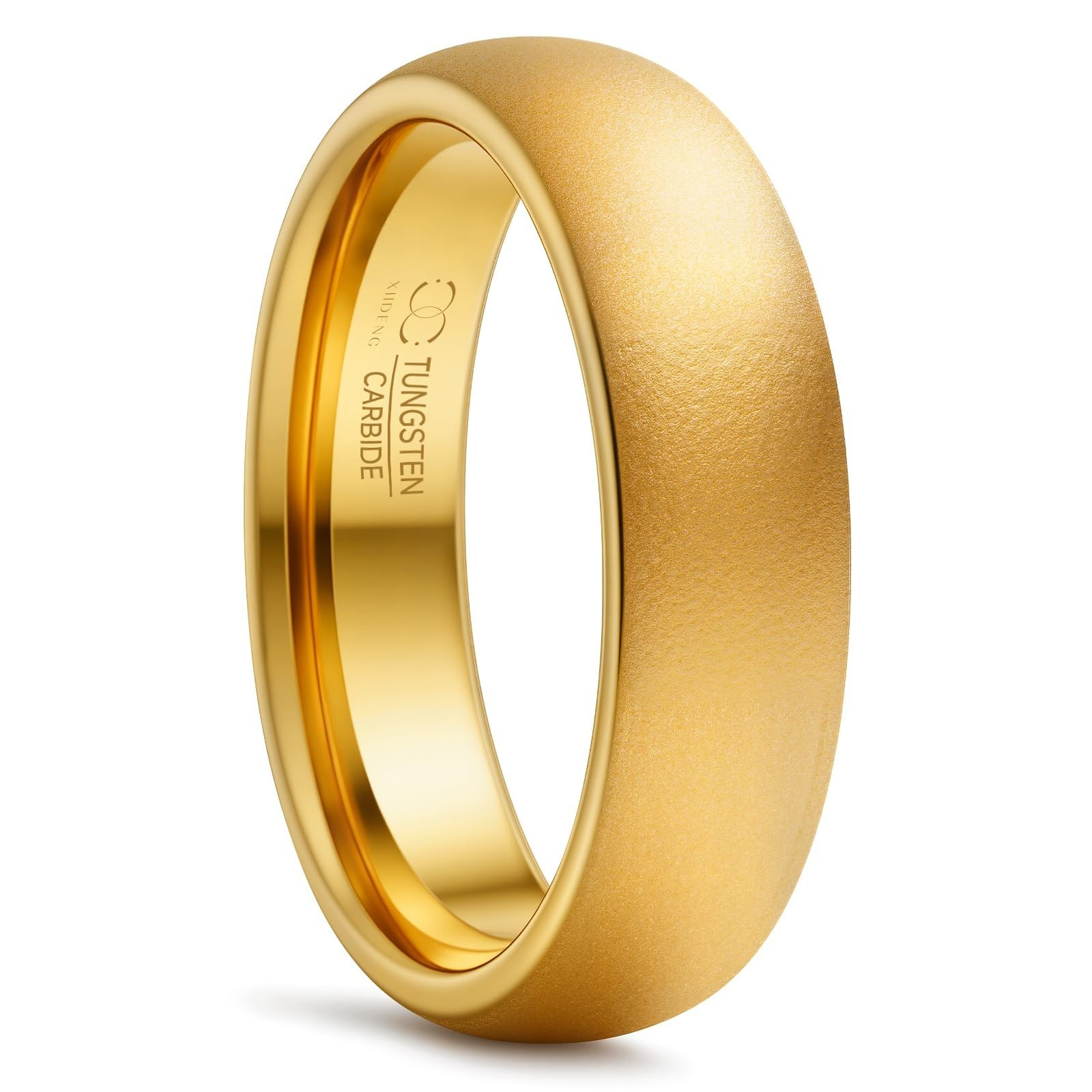 Men’s Tungsten Carbide Wedding Ring – 6mm/8mm Silver & Gold – Daily Wear, Sizes