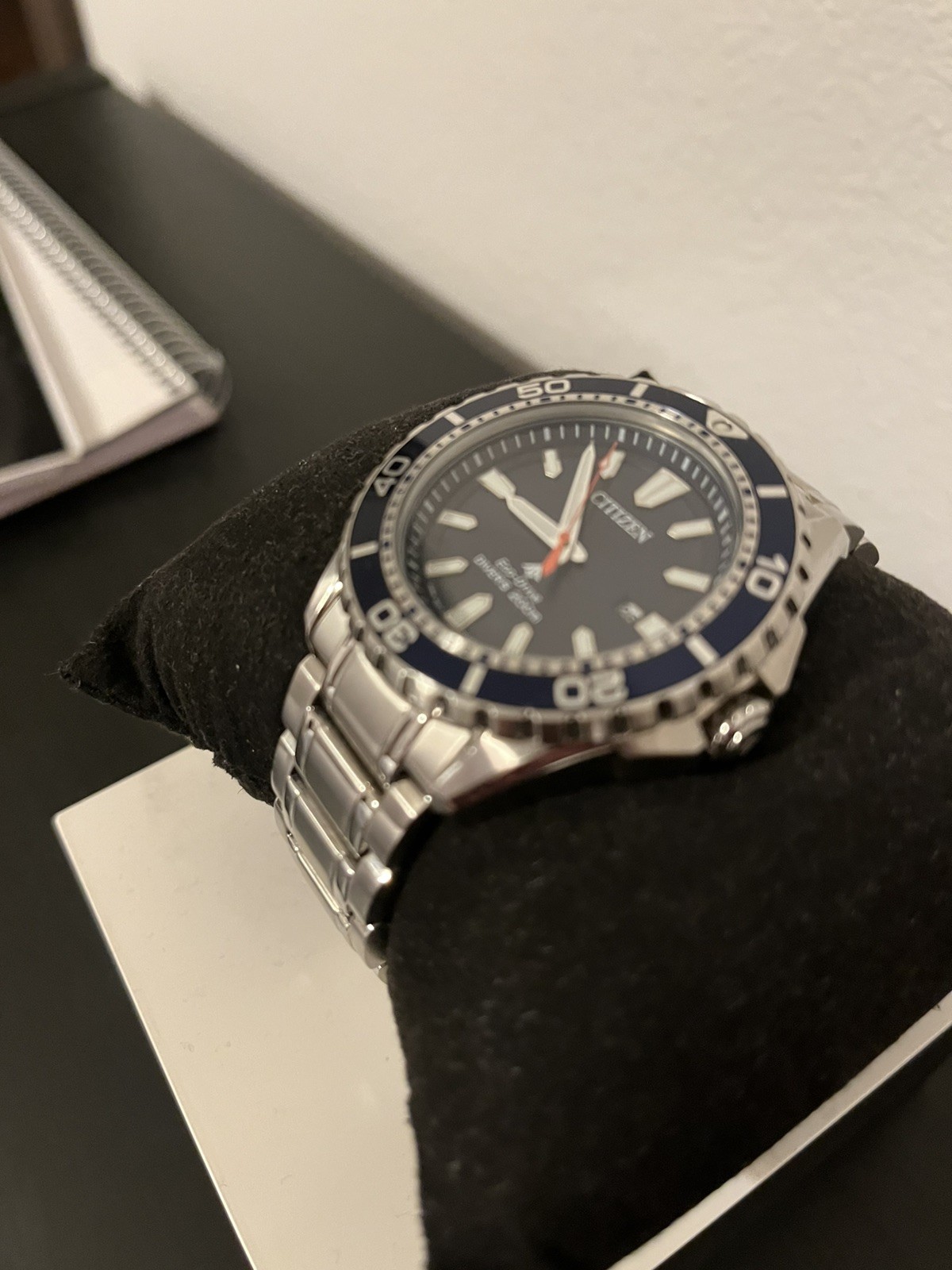 CITIZEN MEN’S $450 ECO-DRIVE PROMASTER DIVER’S BLUE WATCH DATE WR200M BN0191-55L