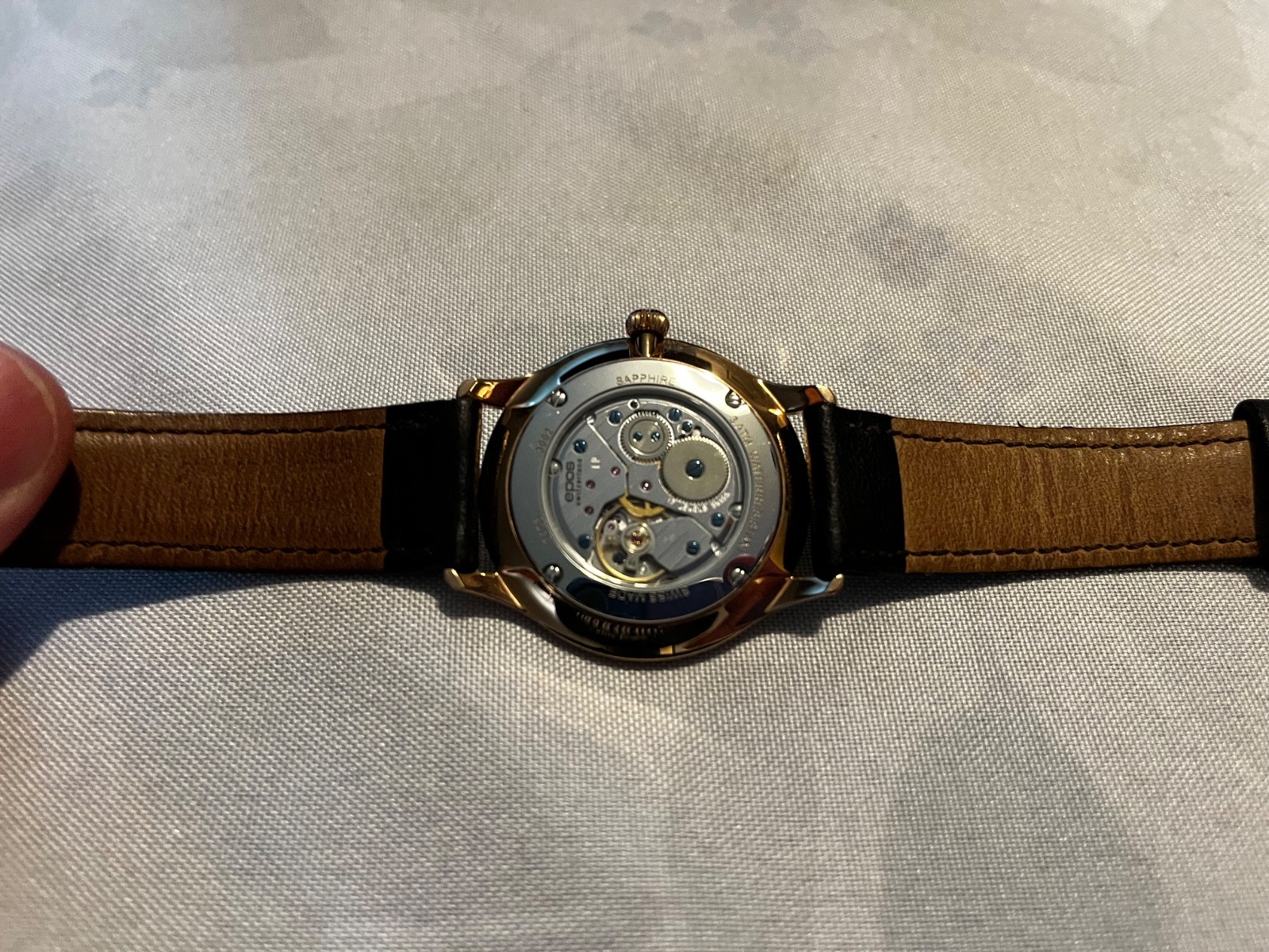 Epos Originale 3408 Gold PVD Ultrathin Manual winding dress watch retro ETA 7001